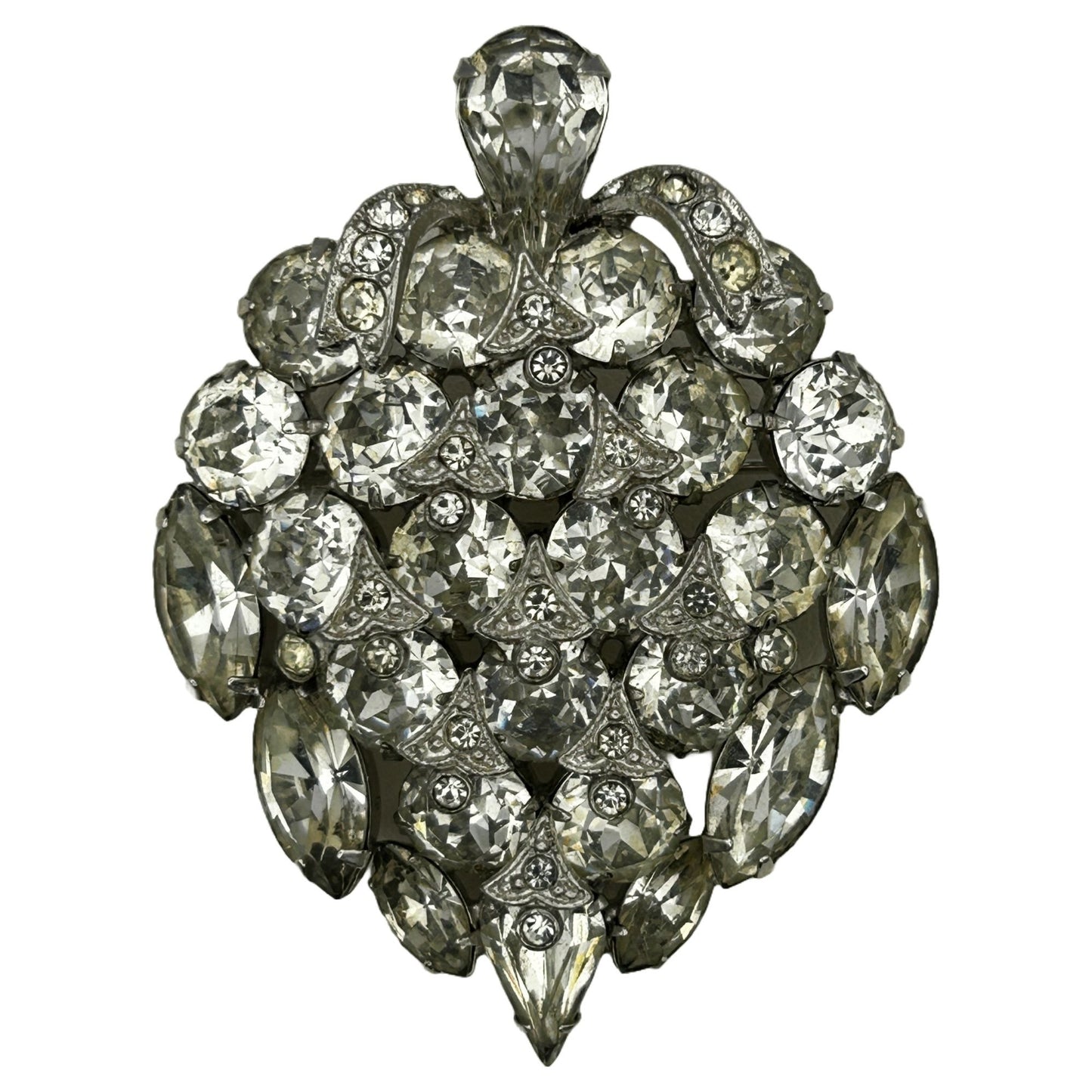 Eisenberg Ice Brooch/Pin Rhinestones Hollywood Glam Mid-Century Luxe