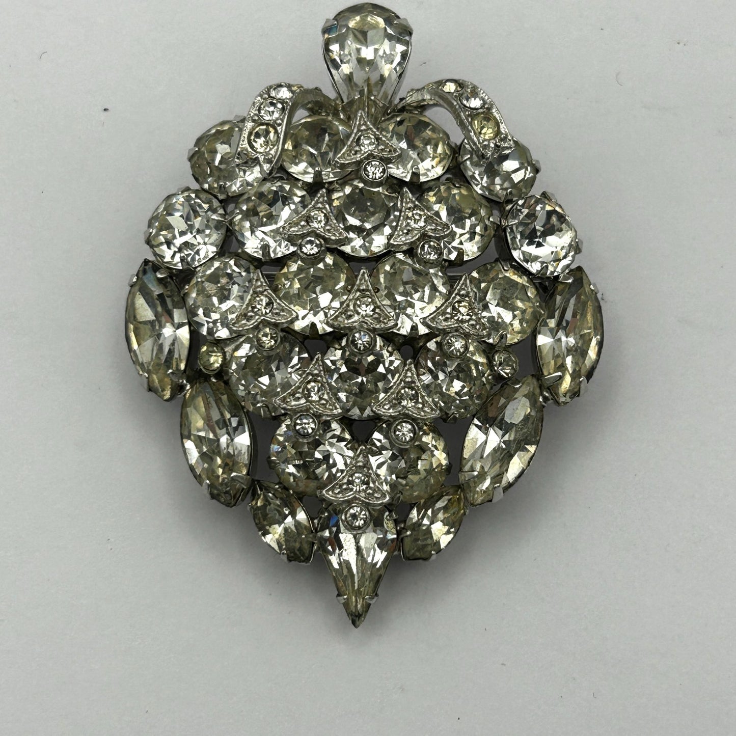 Eisenberg Ice Brooch/Pin Rhinestones Hollywood Glam Mid-Century Luxe
