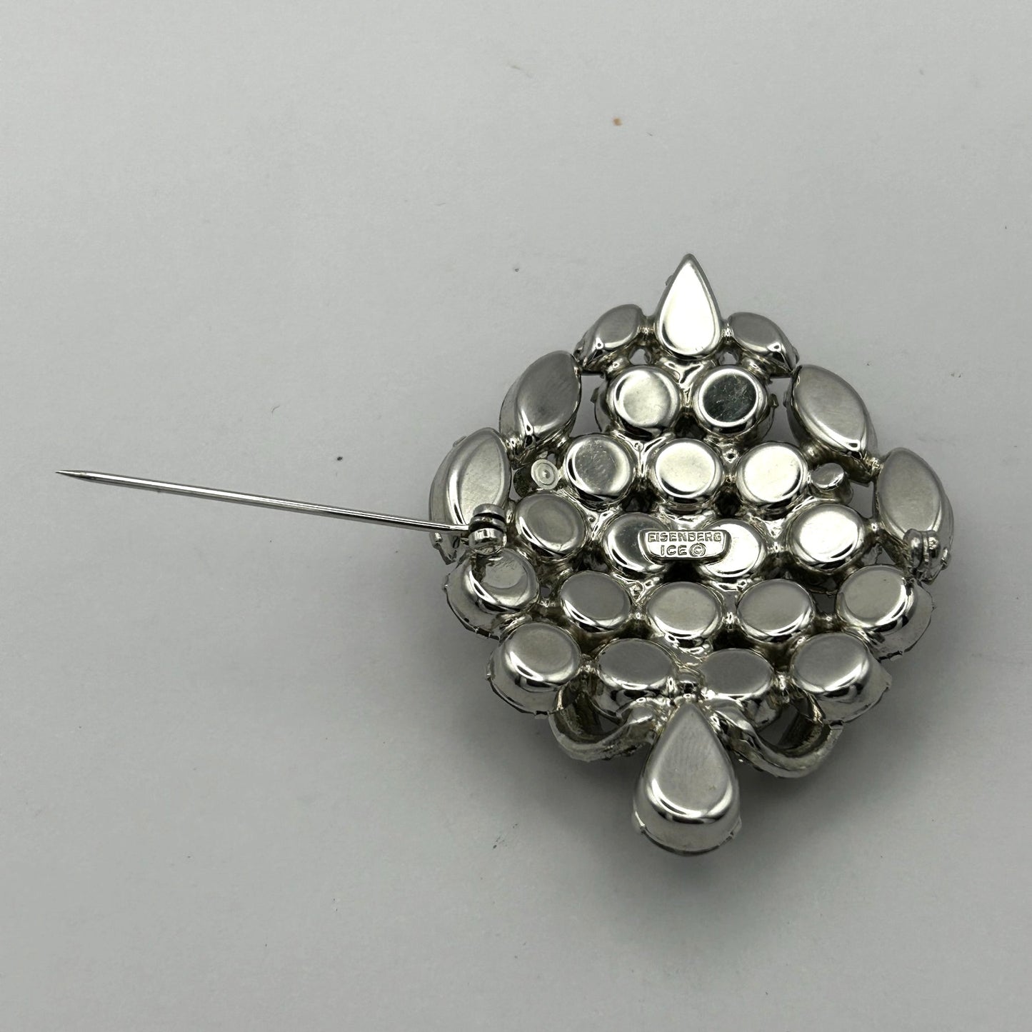 Eisenberg Ice Brooch/Pin Rhinestones Hollywood Glam Mid-Century Luxe