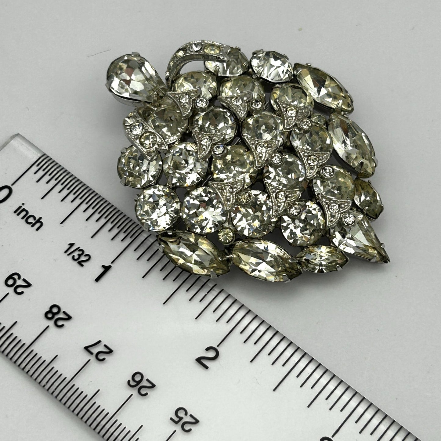 Eisenberg Ice Brooch/Pin Rhinestones Hollywood Glam Mid-Century Luxe