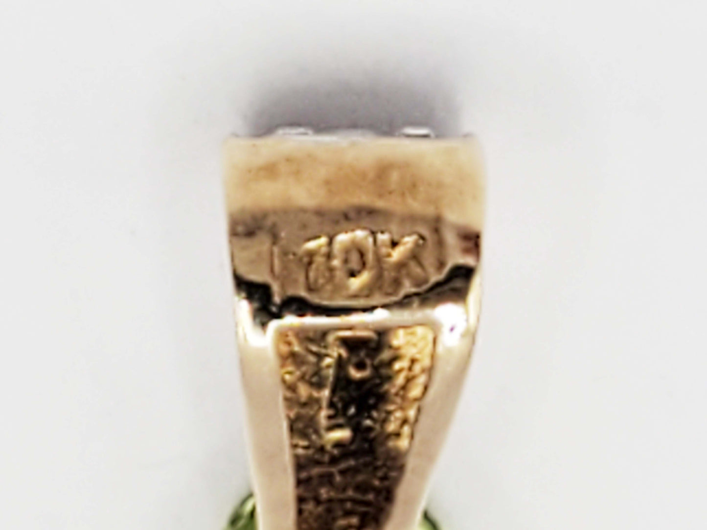Peridot & Diamond Journey Pendant 10k Gold