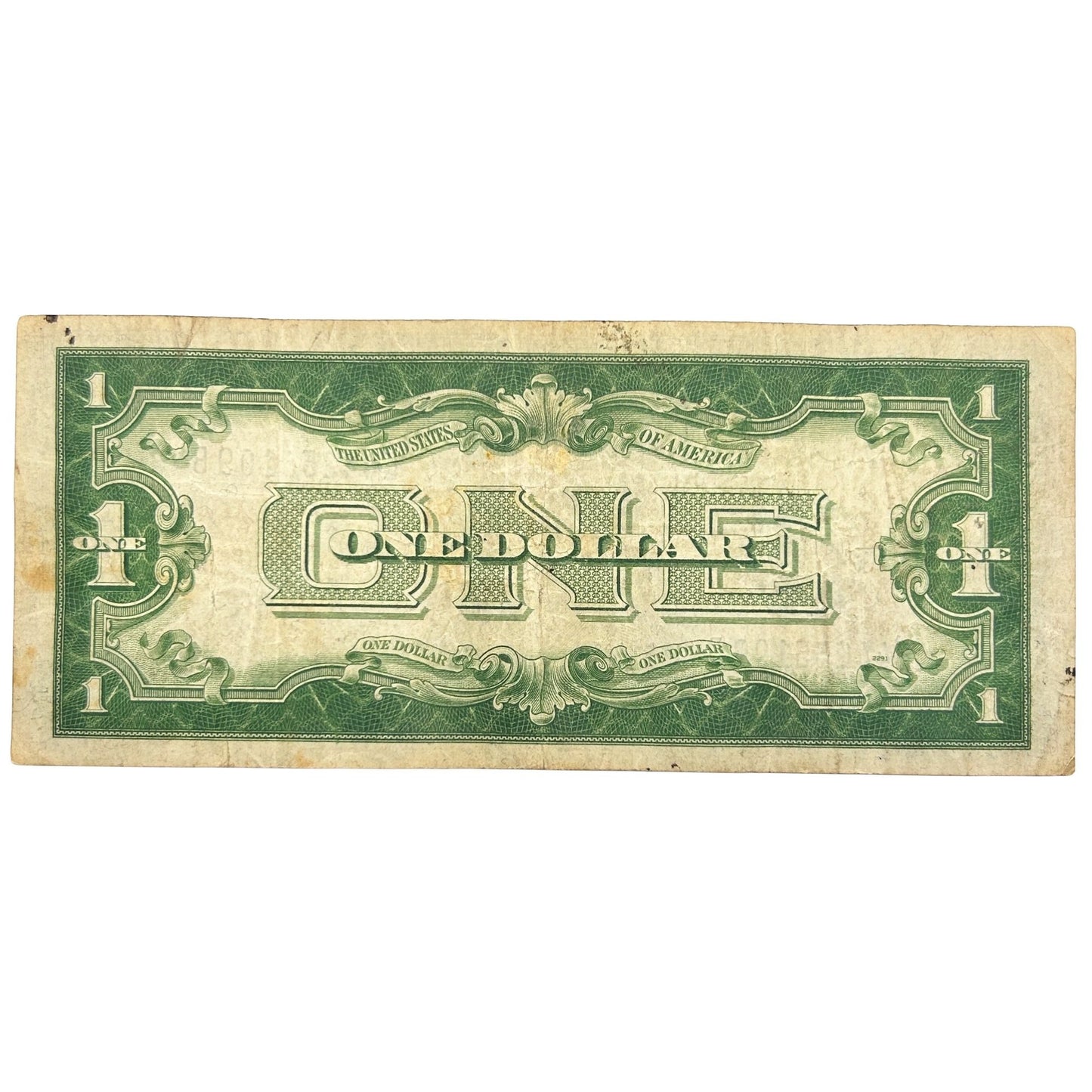 1928-B $1 Funny Back Banknote - Silver Certificate - Off-Center + Float Error