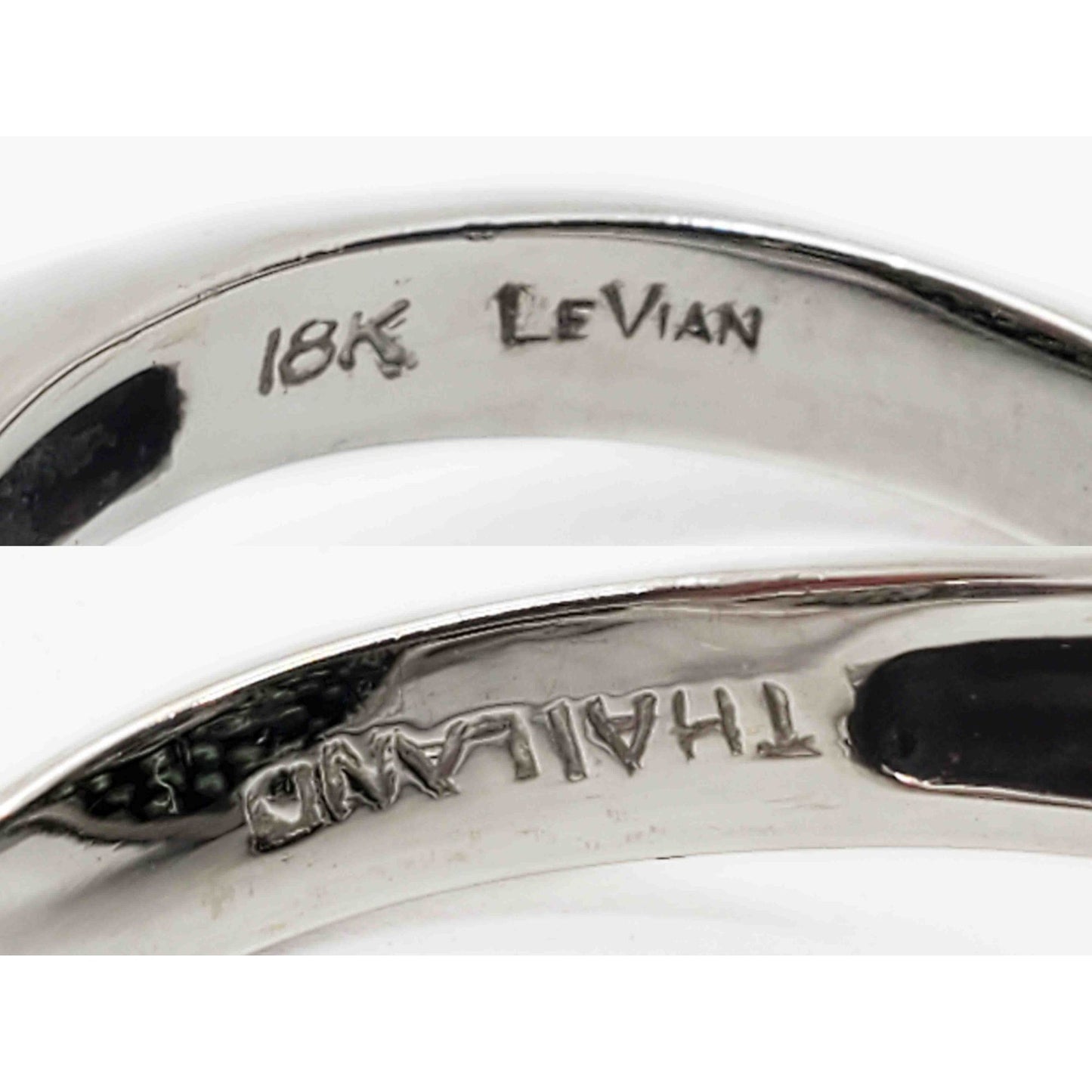 LeVian Tsavorite Garnet & Diamond Statement Ring 18k White Gold Size 7