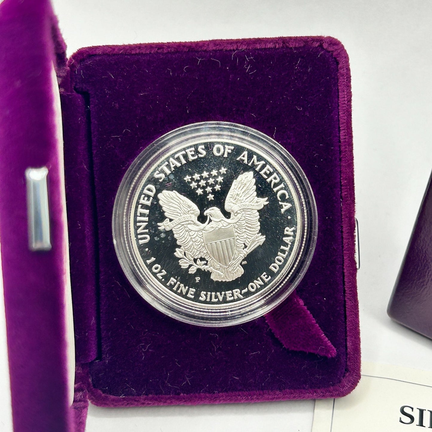 1993-P Philadelphia Proof Silver American Eagle Dollar Coin OGP & COA