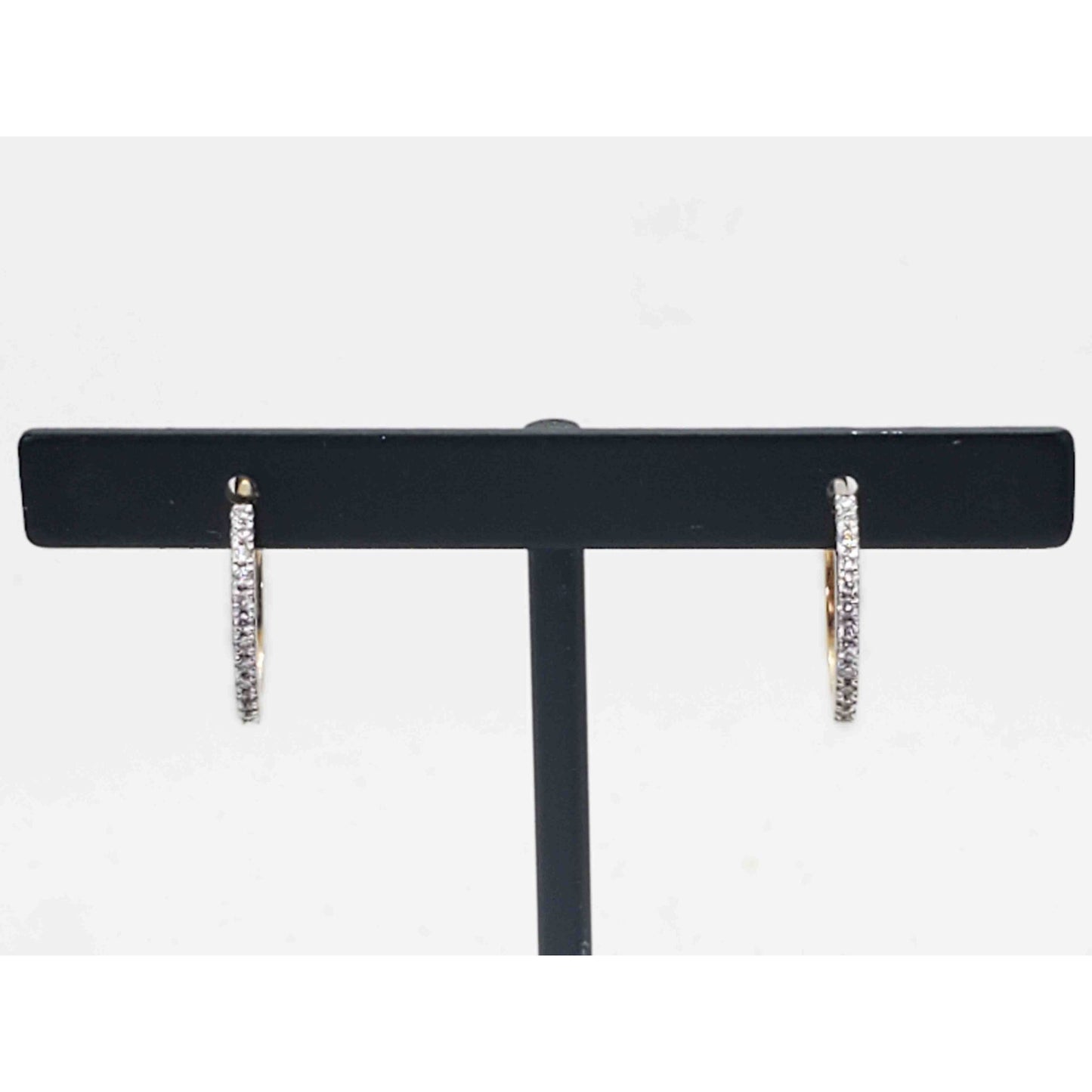 0.23 ctw Diamond Thin Huggie Hoop Earrings 18k Gold