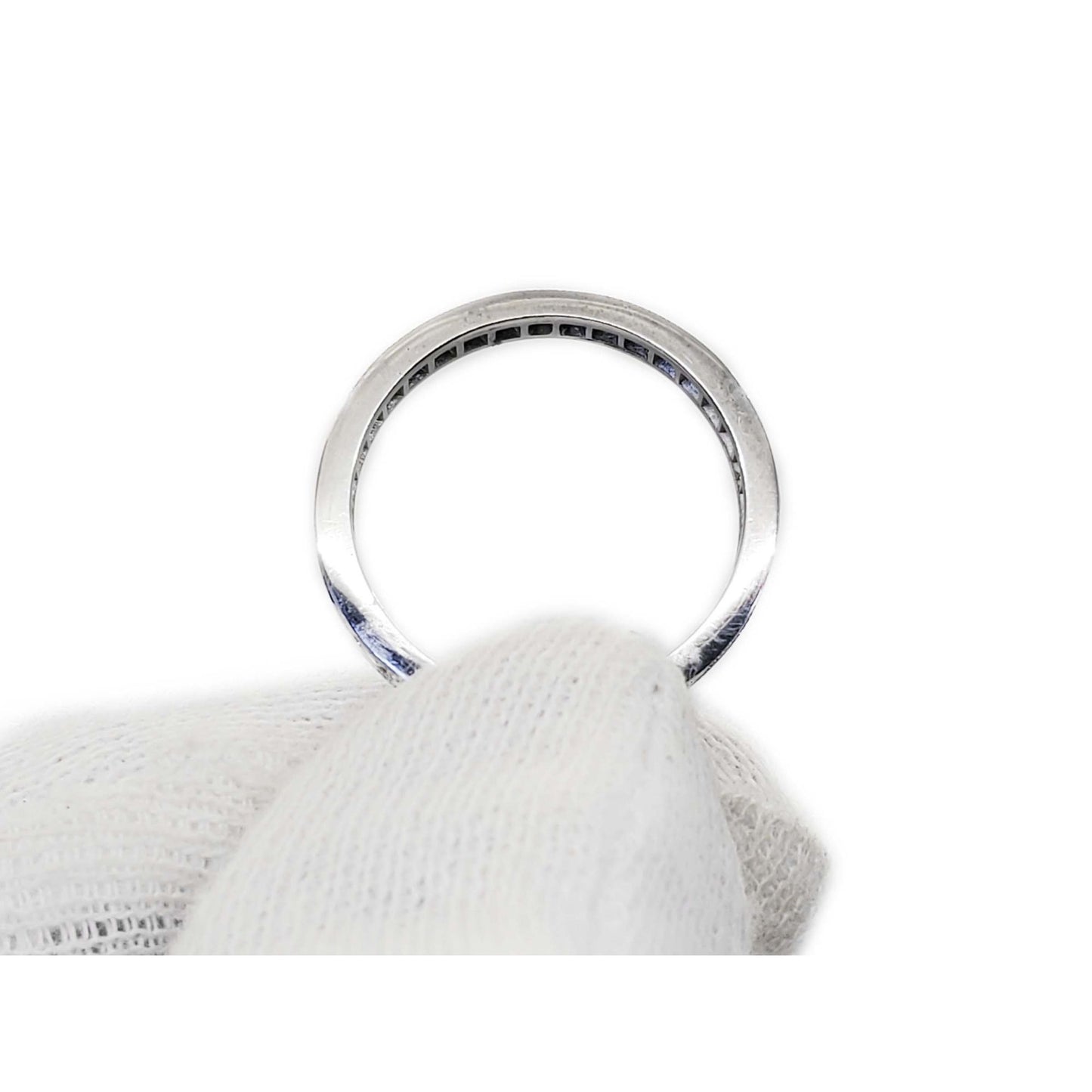 Estate 0.27 ctw Natural Diamond Eternity Band Ring Platinum Size 6