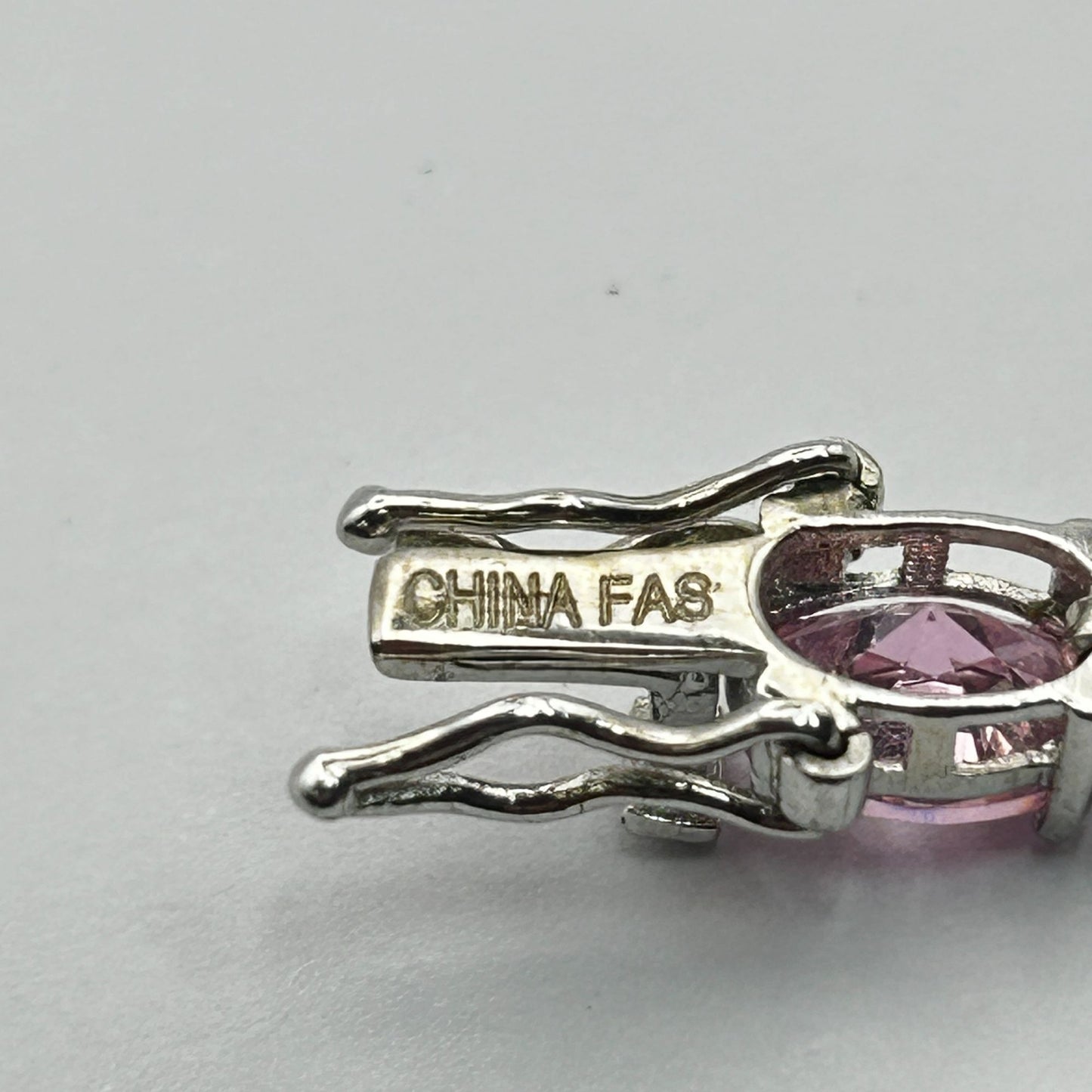 Pink Lab Sapphire Gemstone 8" Tennis Bracelet - 25 Stones
