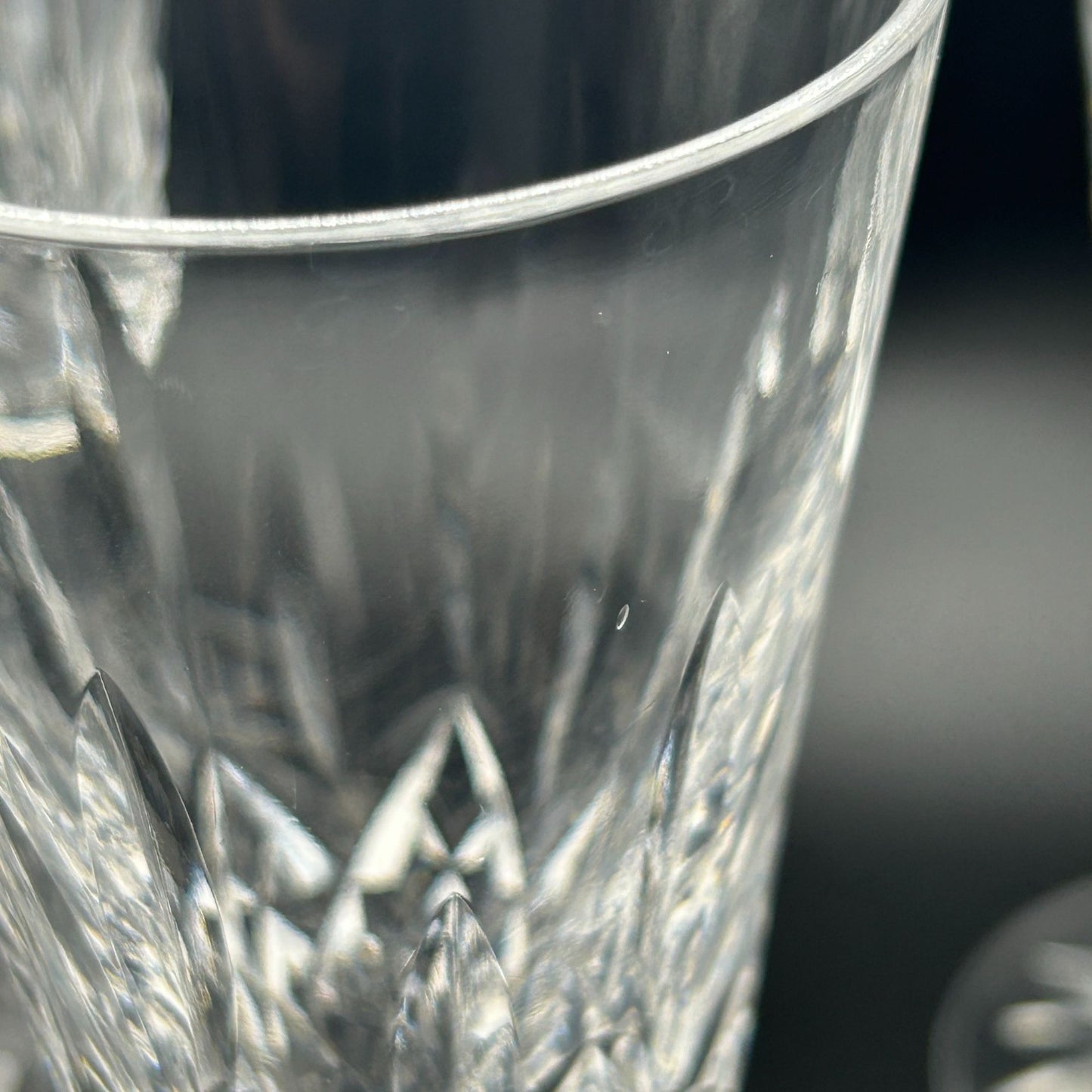 Set of 4 Waterford Crystal Lismore Champagne Glass made in Ireland, 7 1/4" Tall