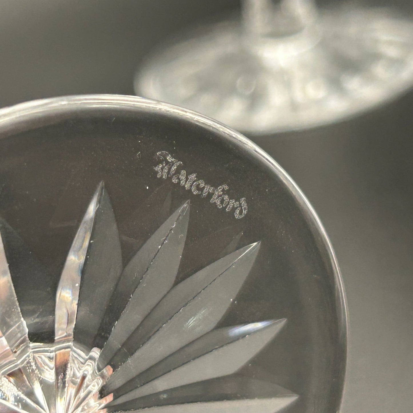 Set of 4 Waterford Crystal Lismore Champagne Glass made in Ireland, 7 1/4" Tall