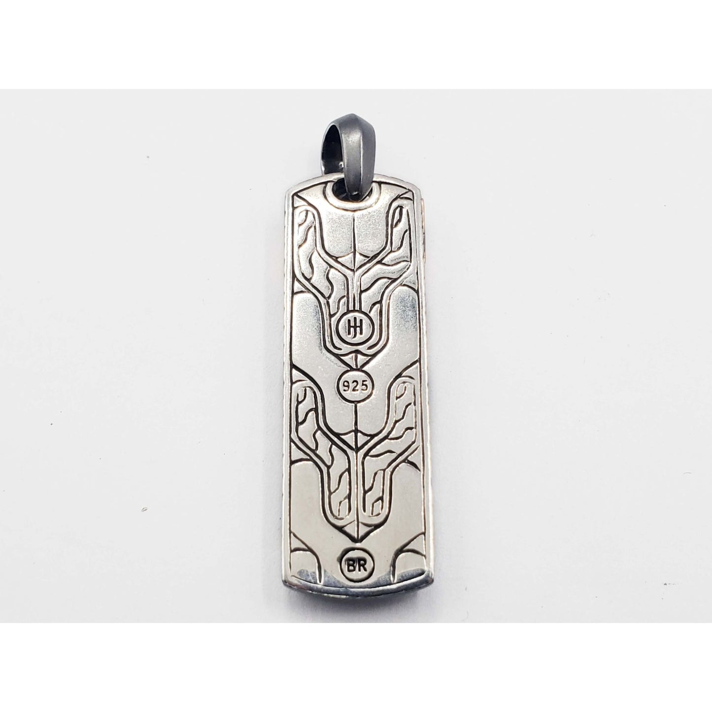 John Hardy Asli Classic Dog Tag Pendant Bronze & Sterling Silver