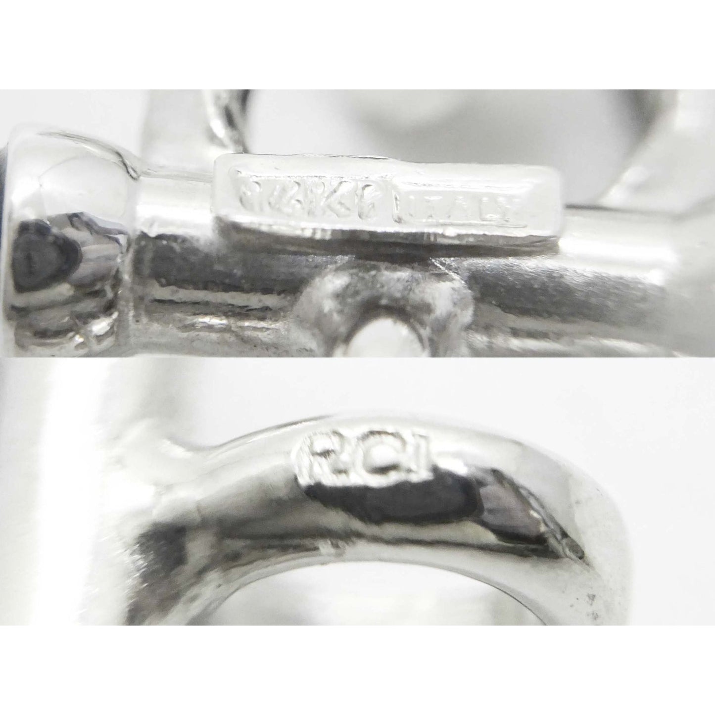 8mm Hollow Rolo Link Knife Edge Style Bracelet 14k White Gold