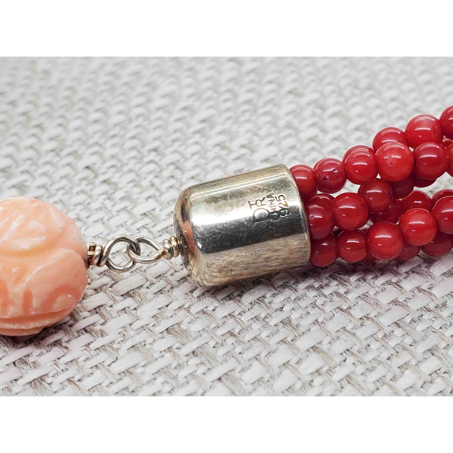 Jay King Turquoise & Red Coral Necklace & Bracelet Set Sterling Silver