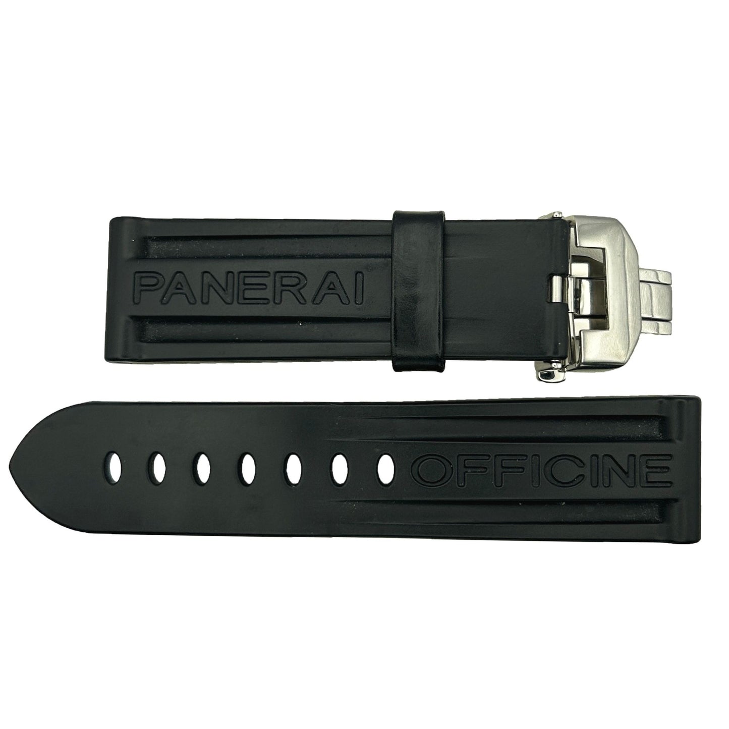 OEM Rubber Panerai PAM423 Strap for Deployment Buckle 24mm Stainless Buckle