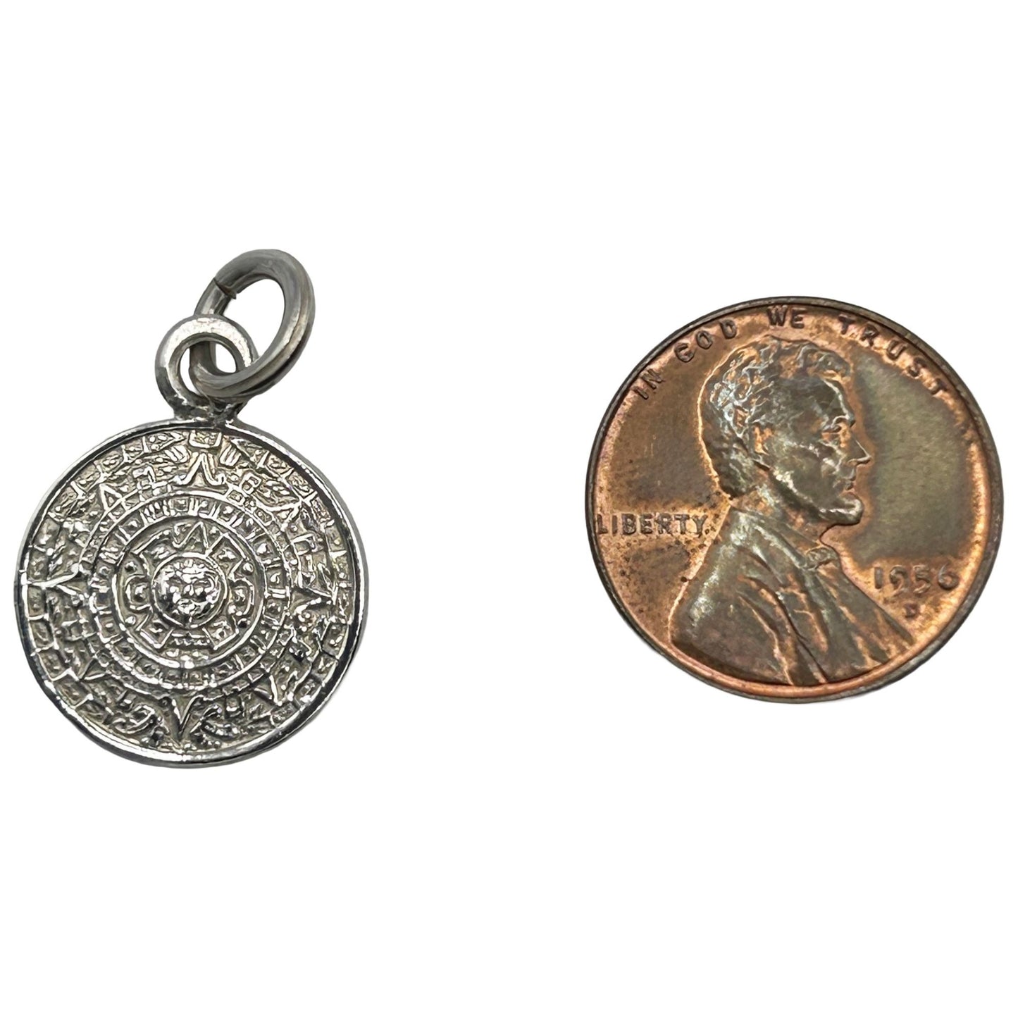 Vintage Mexico 925 Sterling Silver 'Mayan Calendar' Charm