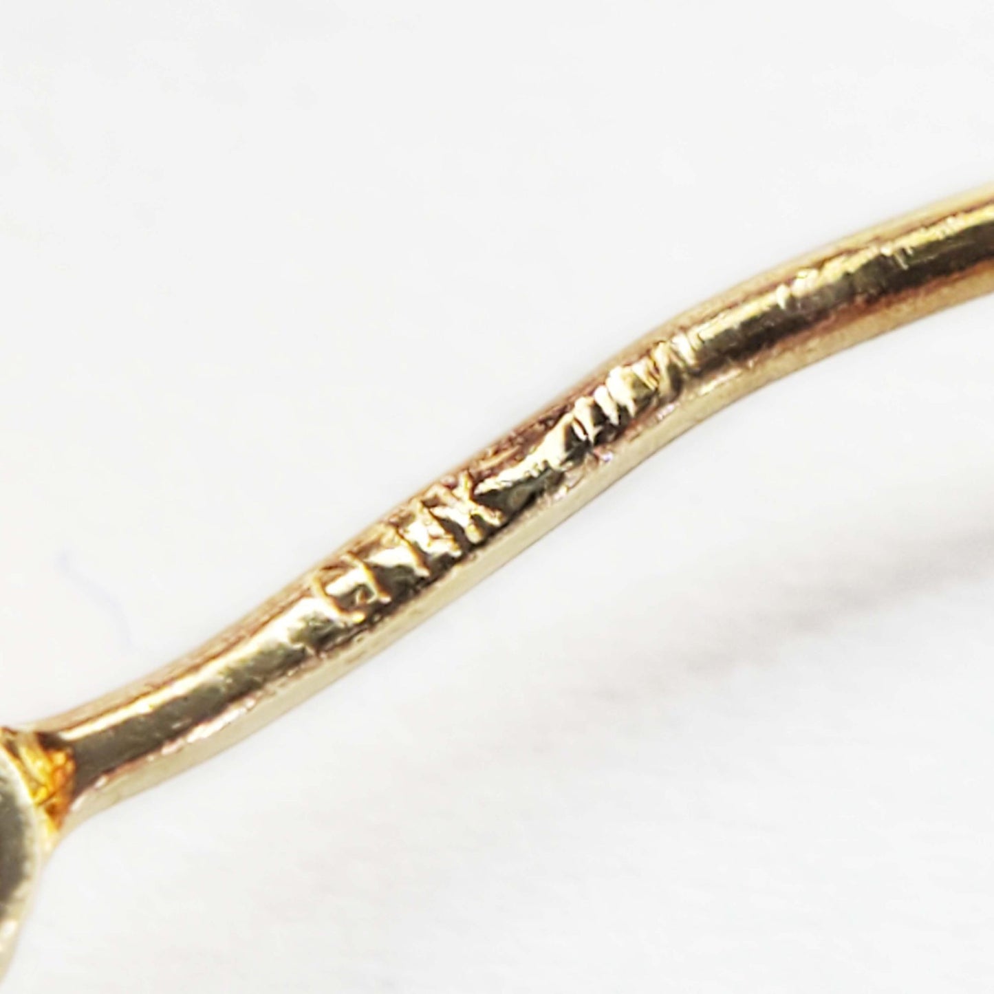 5mm Brushed Dia-Cut Finish Mini Huggie Hoop Earrings 14k Gold