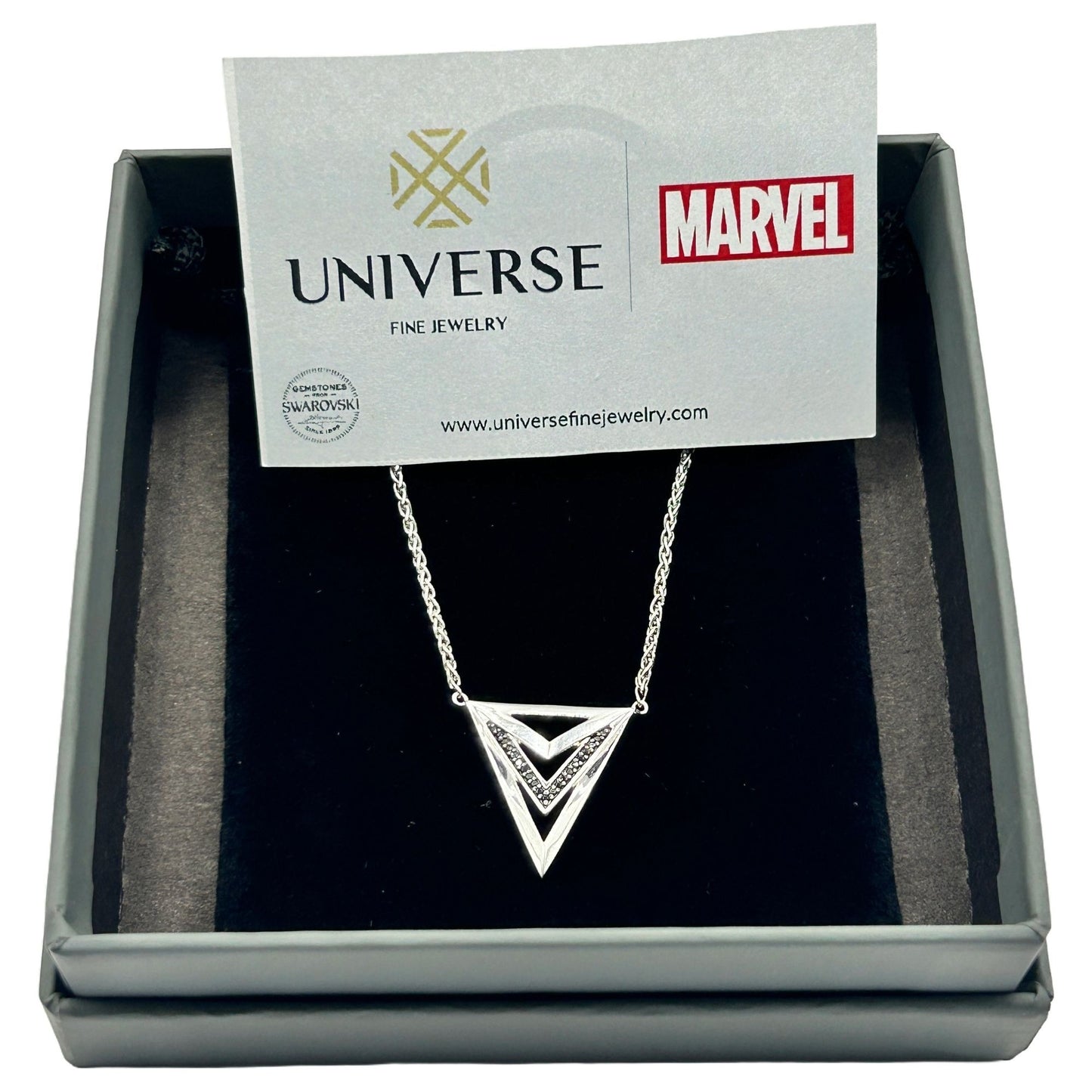 MARVEL Universe Fine Jewelry Black Panther - 18" 925 Sterling Silver Necklace
