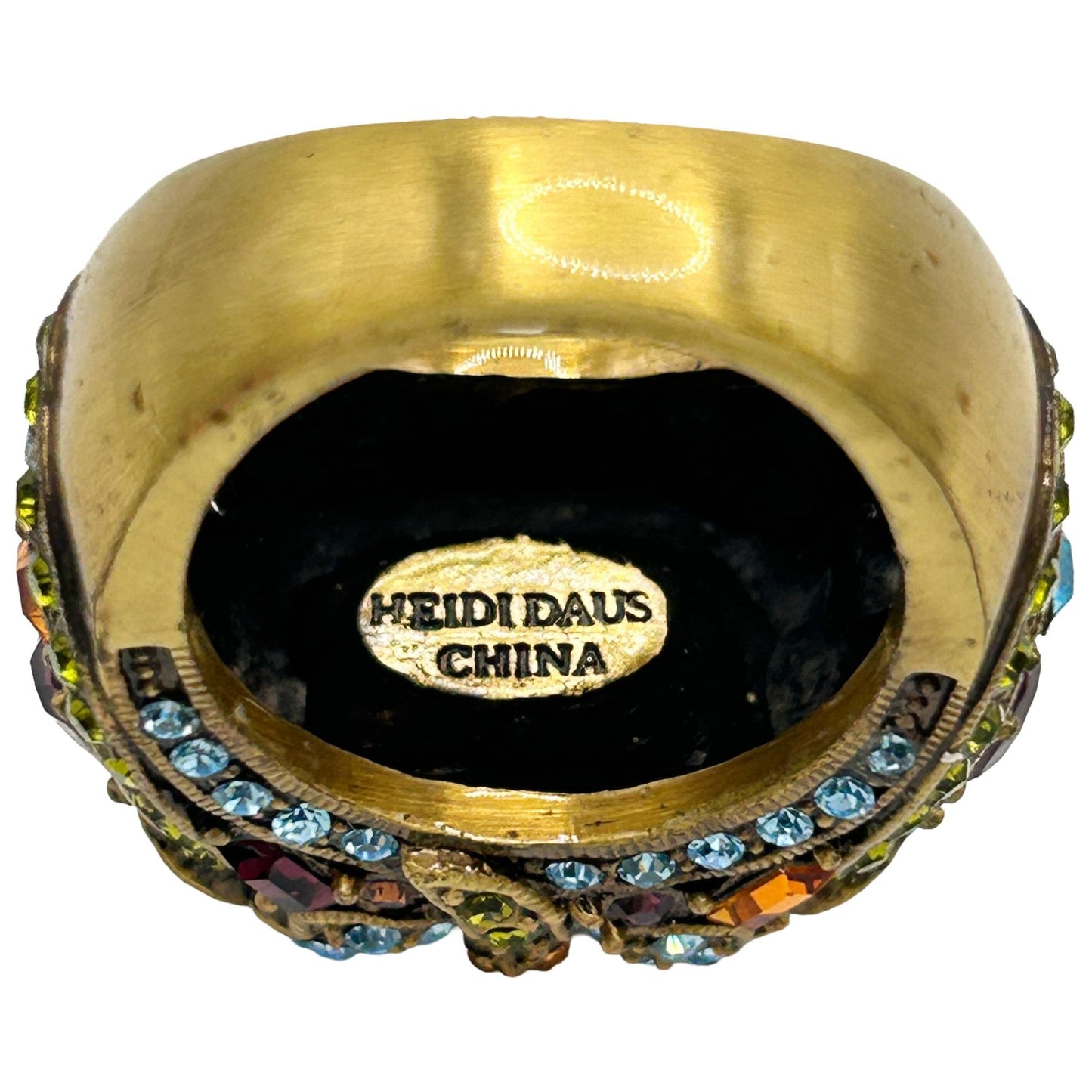 Heidi Daus Vintage "Damselfly" Amethyst Swarovski Crystal Ring - Size 9