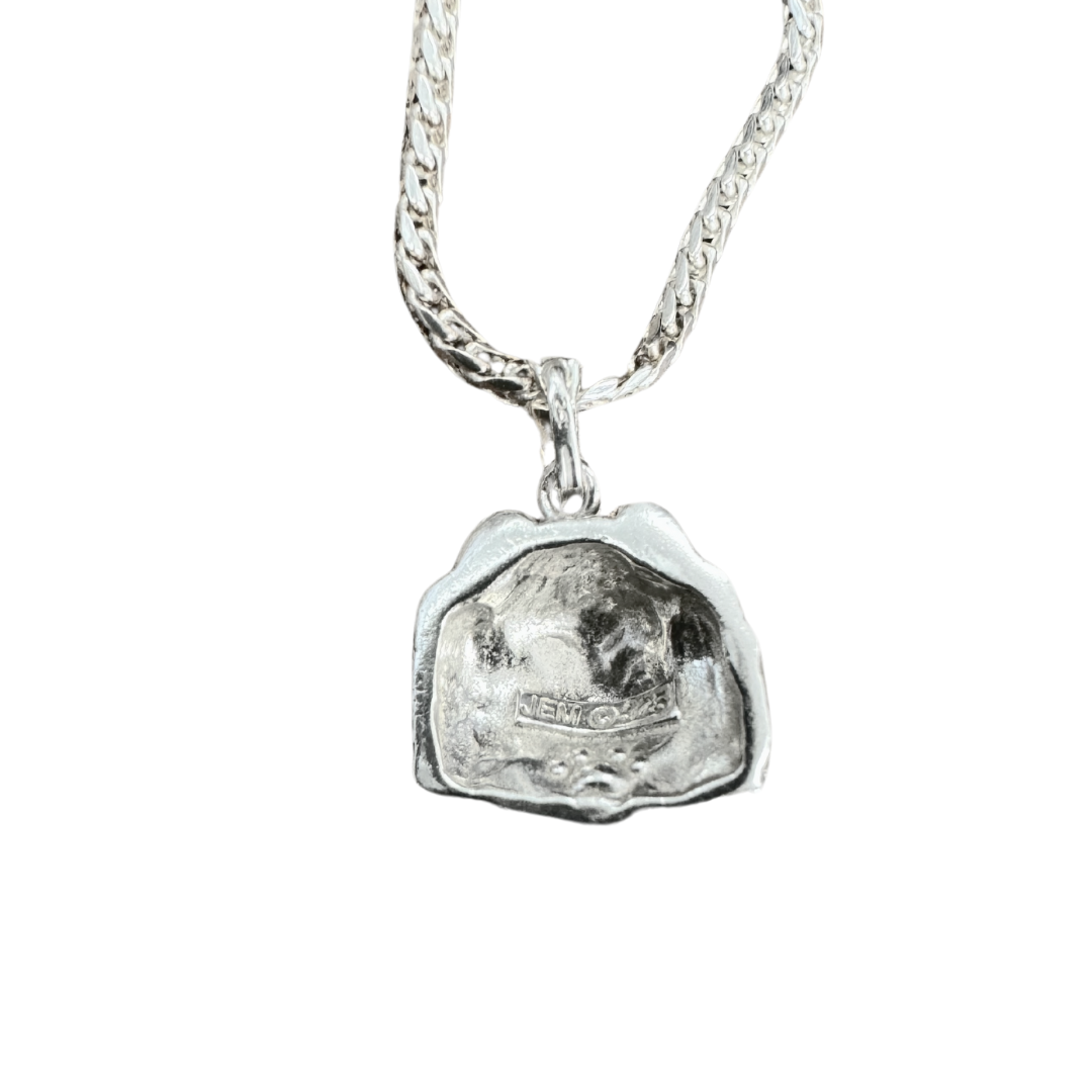 SS Pomeranian Bark Beads Pendant and Necklace