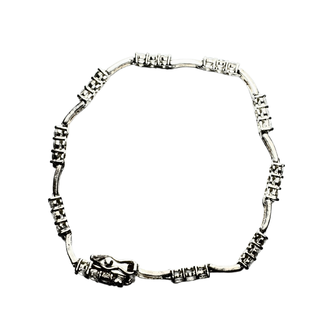 925 3 CZ Tennis Bracelet 7.5"