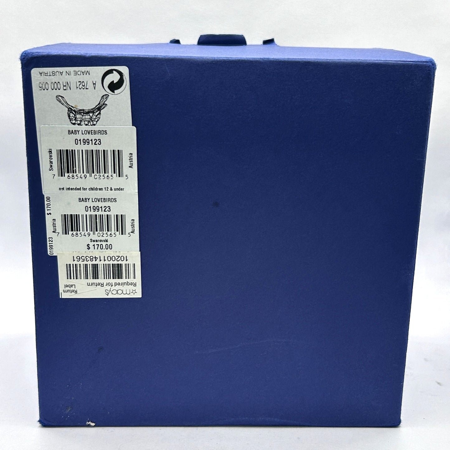 Swarovski Crystal 199123 Baby Lovebirds In Box With Certificate