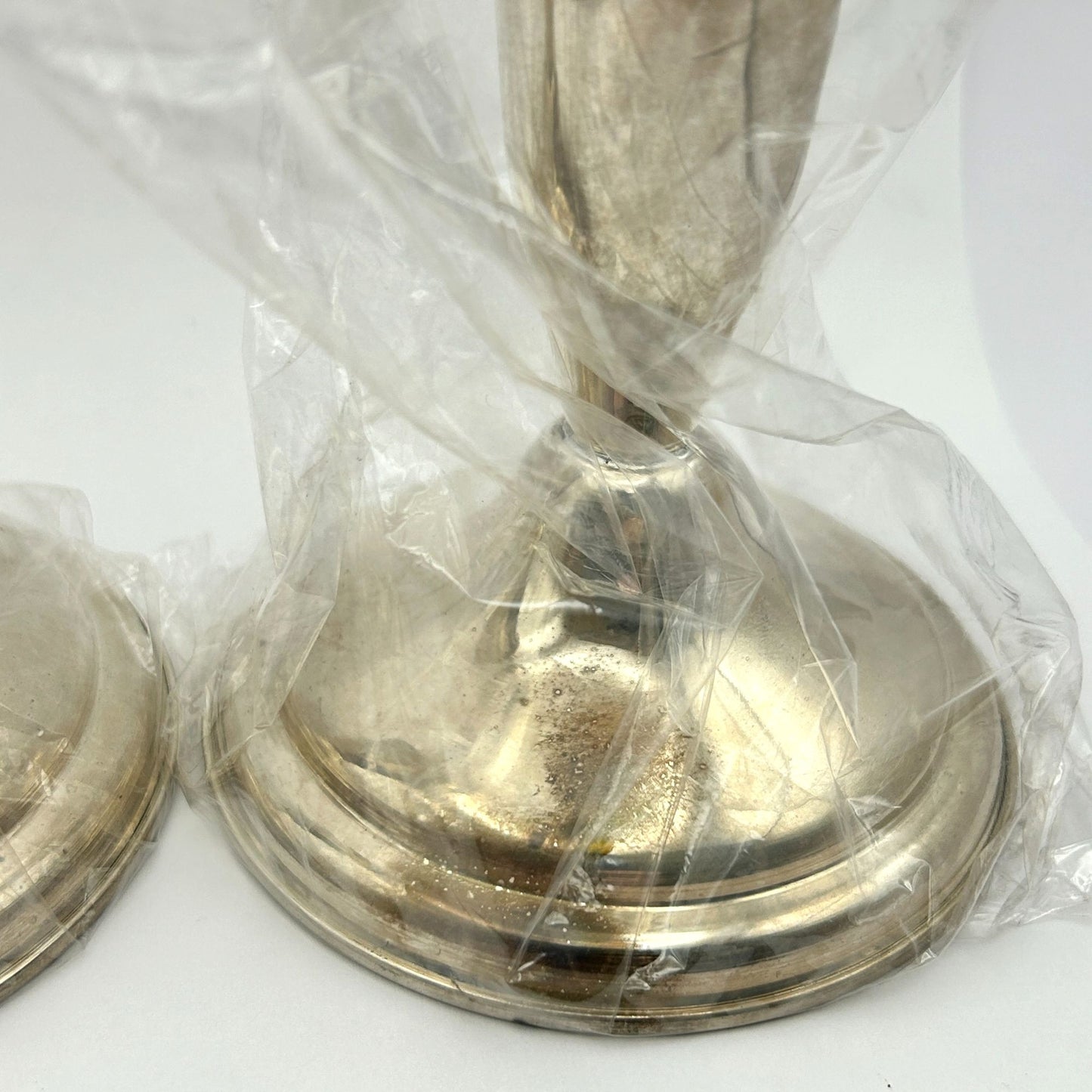 2pc Empire Sterling Silver Weighted 6.25" Candle Stick Holders 559.3g Total