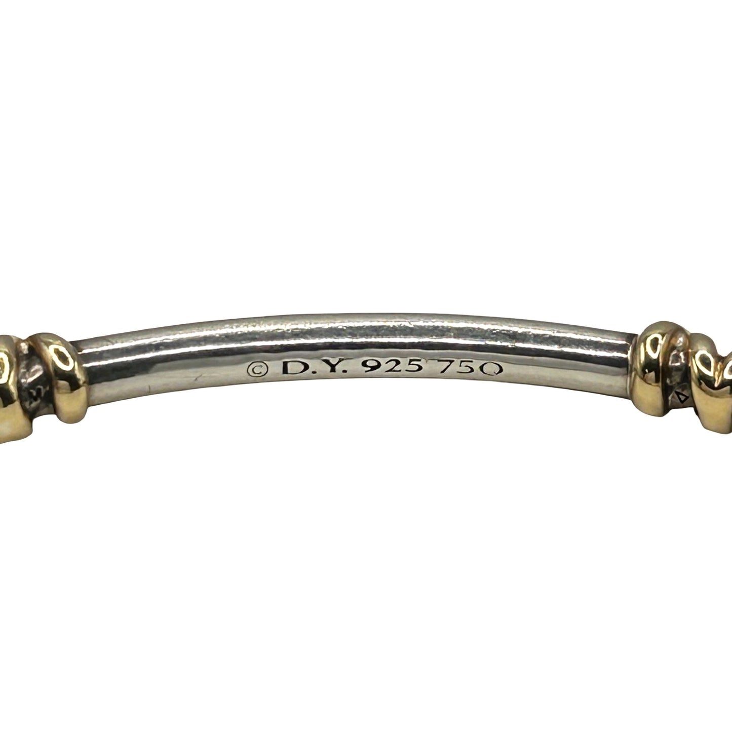 David Yurman Petite Helena Cable Station Bracelet 925 Silver/18k with Diamonds