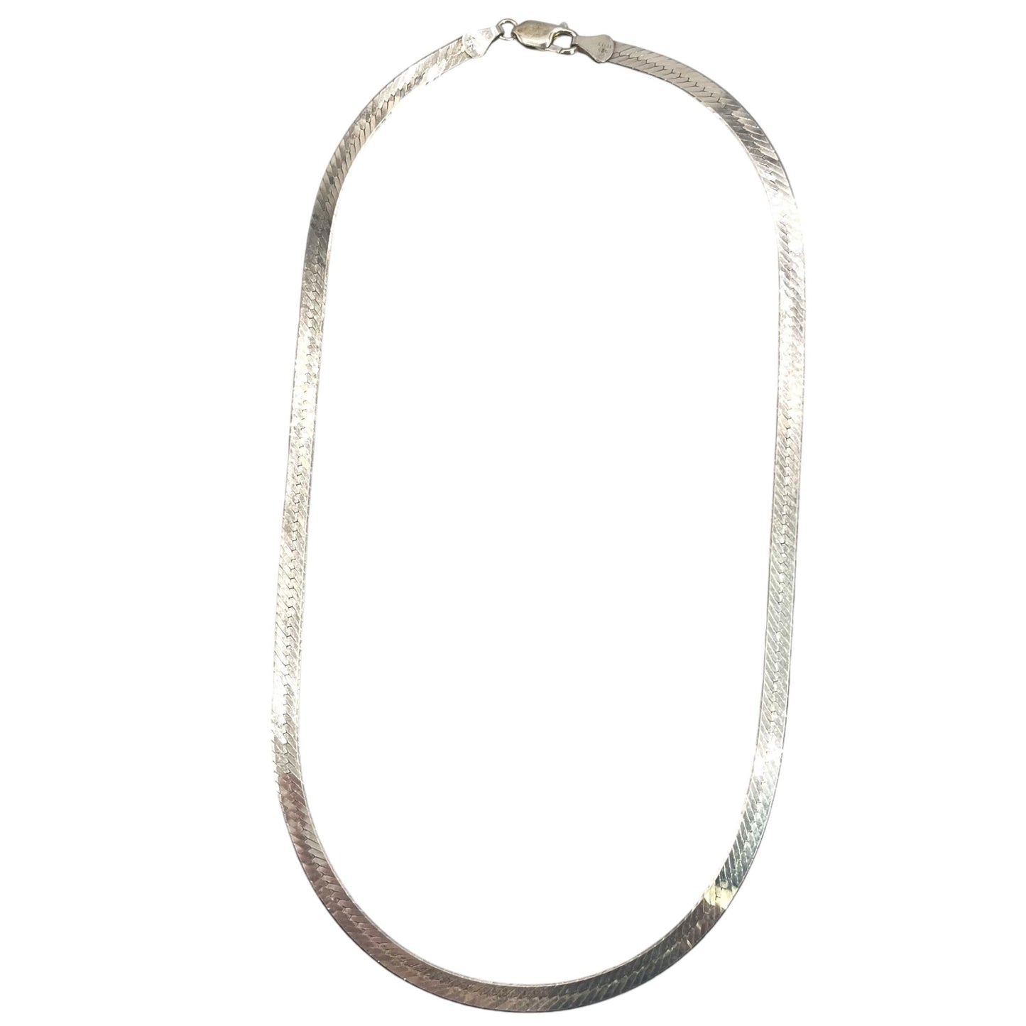 925 Sterling Silver Herringbone 5mm Chain 18-inch Necklace Classic Casual