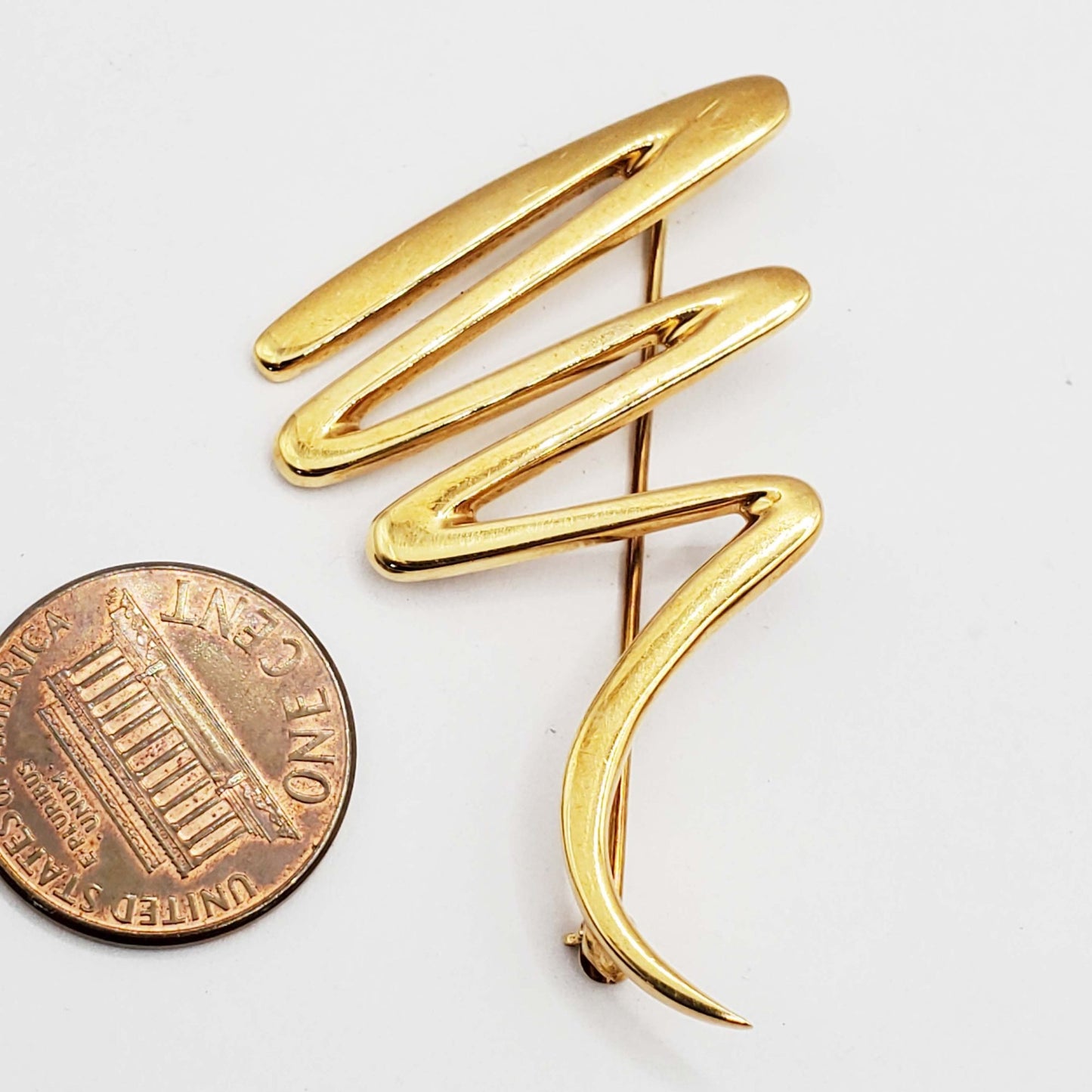 Tiffany & Co Paloma Picasso Scribble Brooch Pin 18k Gold
