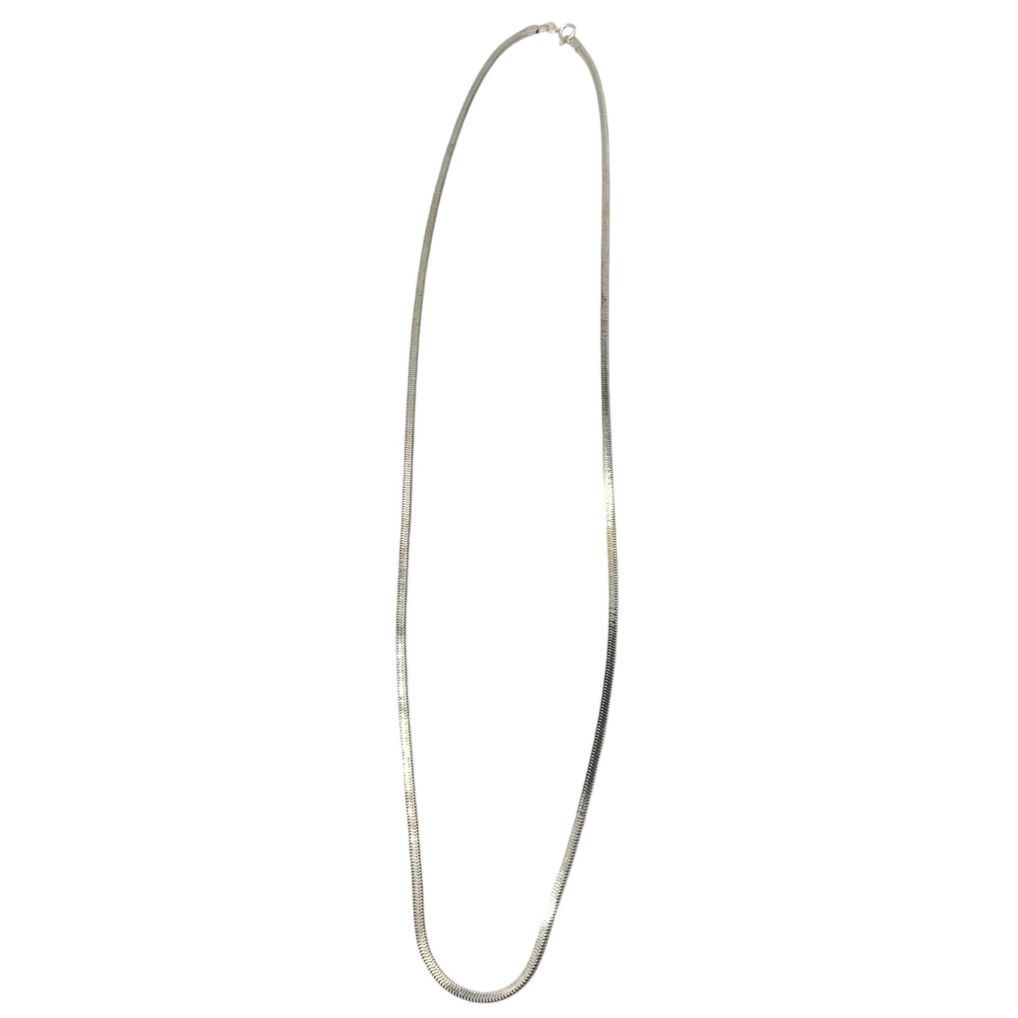 925 Sterling Silver 28-inch Necklace Flat Snake 2.5mm Chain Classic Casual
