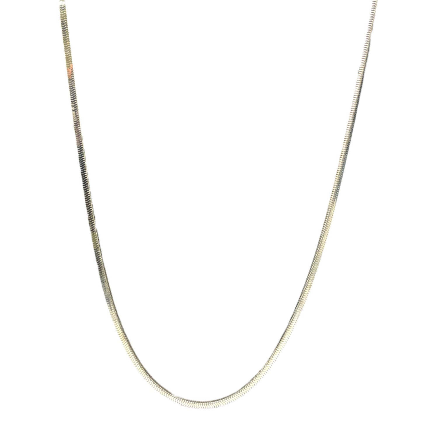 925 Sterling Silver 28-inch Necklace Flat Snake 2.5mm Chain Classic Casual