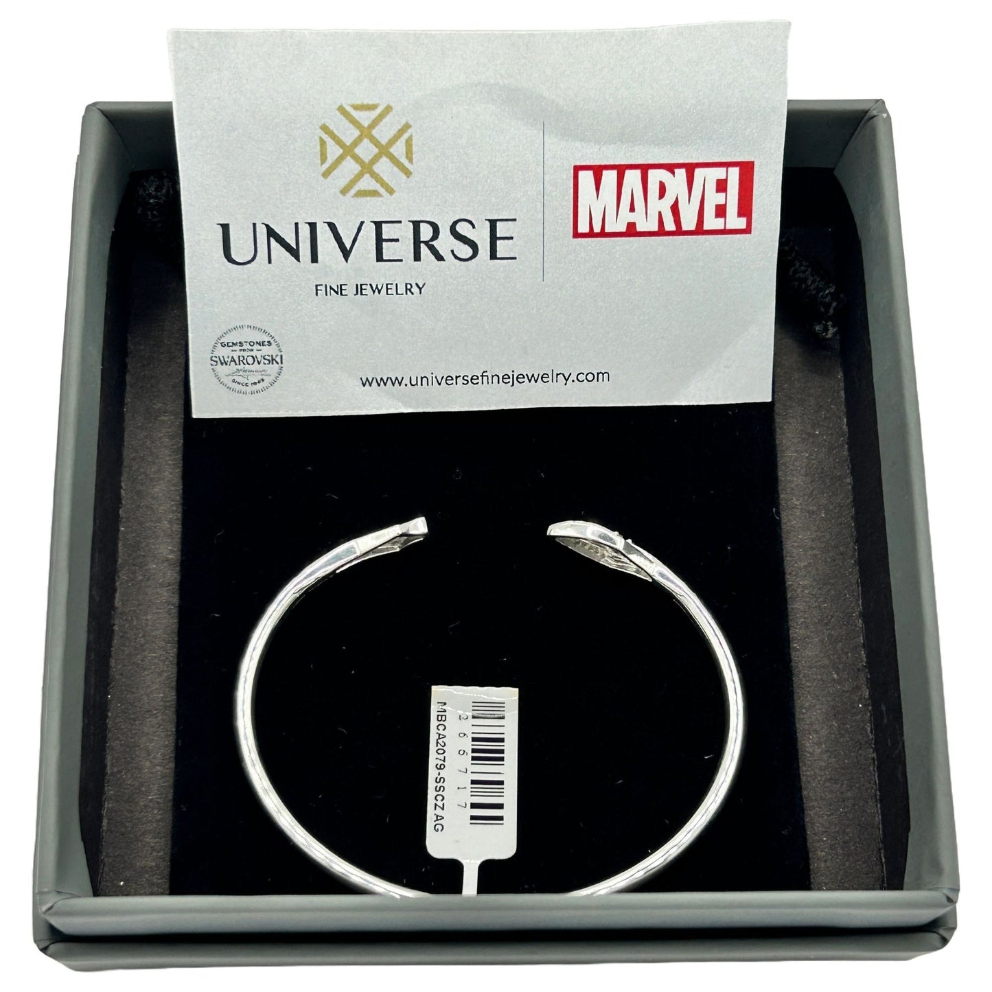 Universe Fine Jewelry MARVEL Black Panther - Cuff Bracelet Sterling Silver CZ