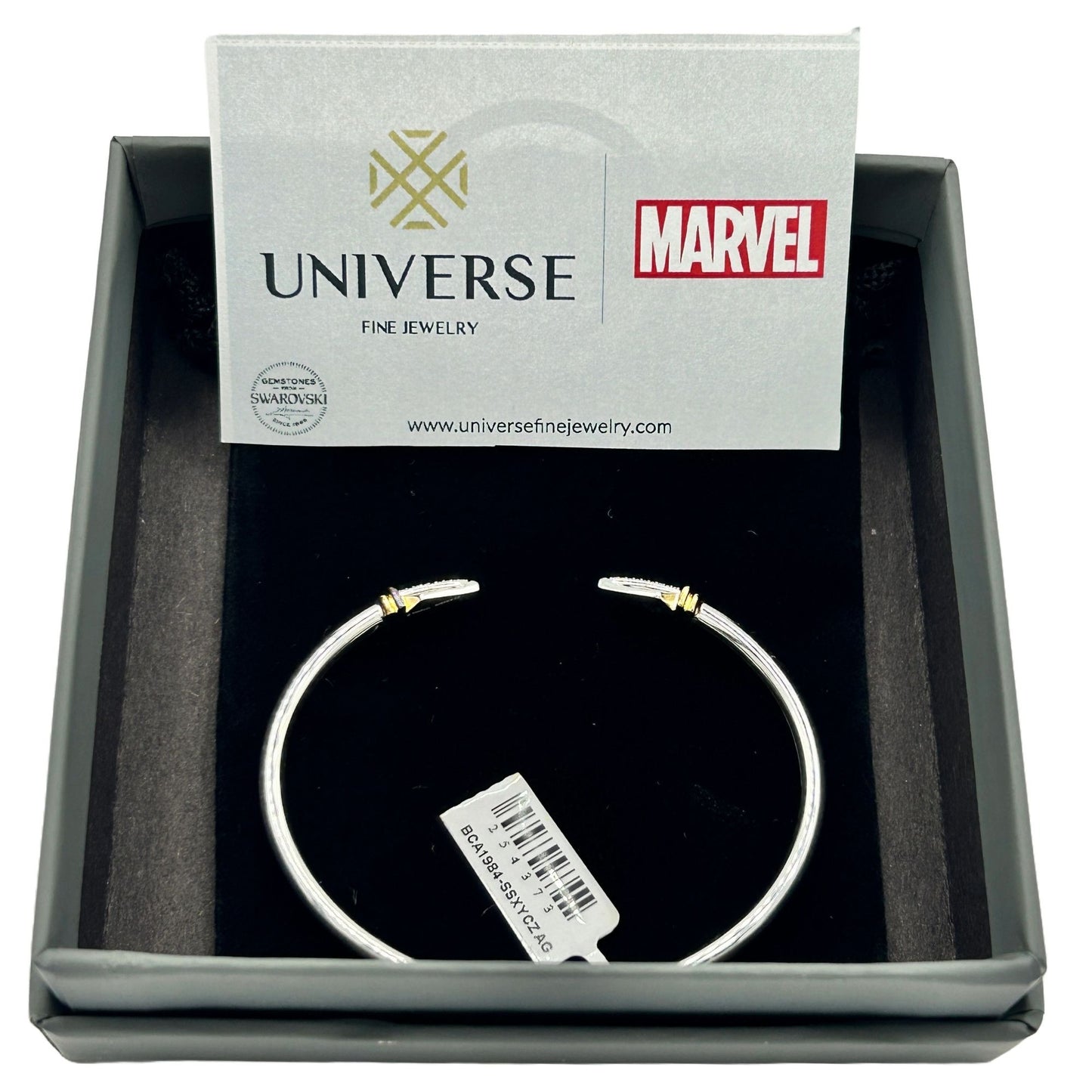 Universe Fine Jewelry MARVEL Black Panther - Cuff Bracelet 925 Sterling Silver CZ
