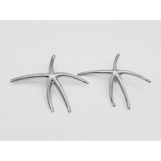 Vintage Tiffany & Co Elsa Peretti Starfish Earrings Sterling Silver