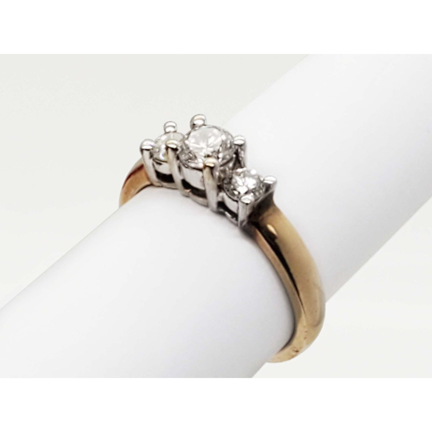 0.75 ctw Natural Diamond 3-Stone Style Band Ring 14k Gold Size 7