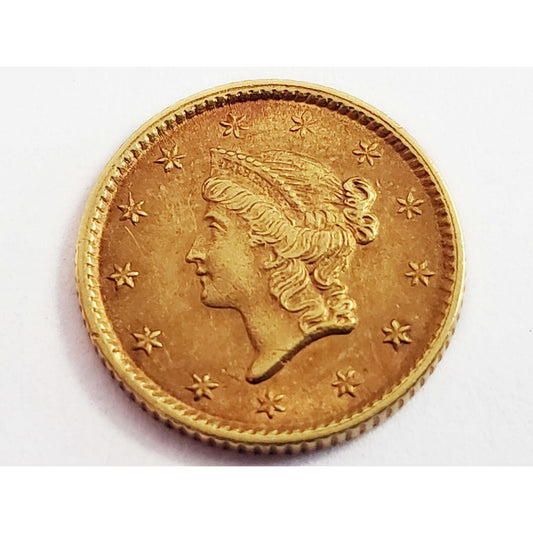 1853 $1 Liberty Head Type 1 Gold Coin