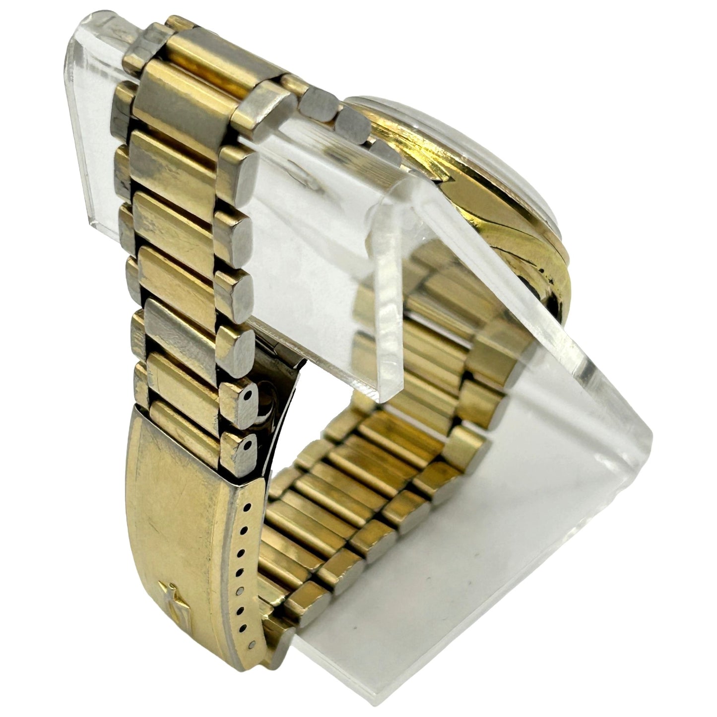 1971 Bulova Accutron 218 E77850 Yellow Gold Plated Day/Date Watch - NOT WORKING