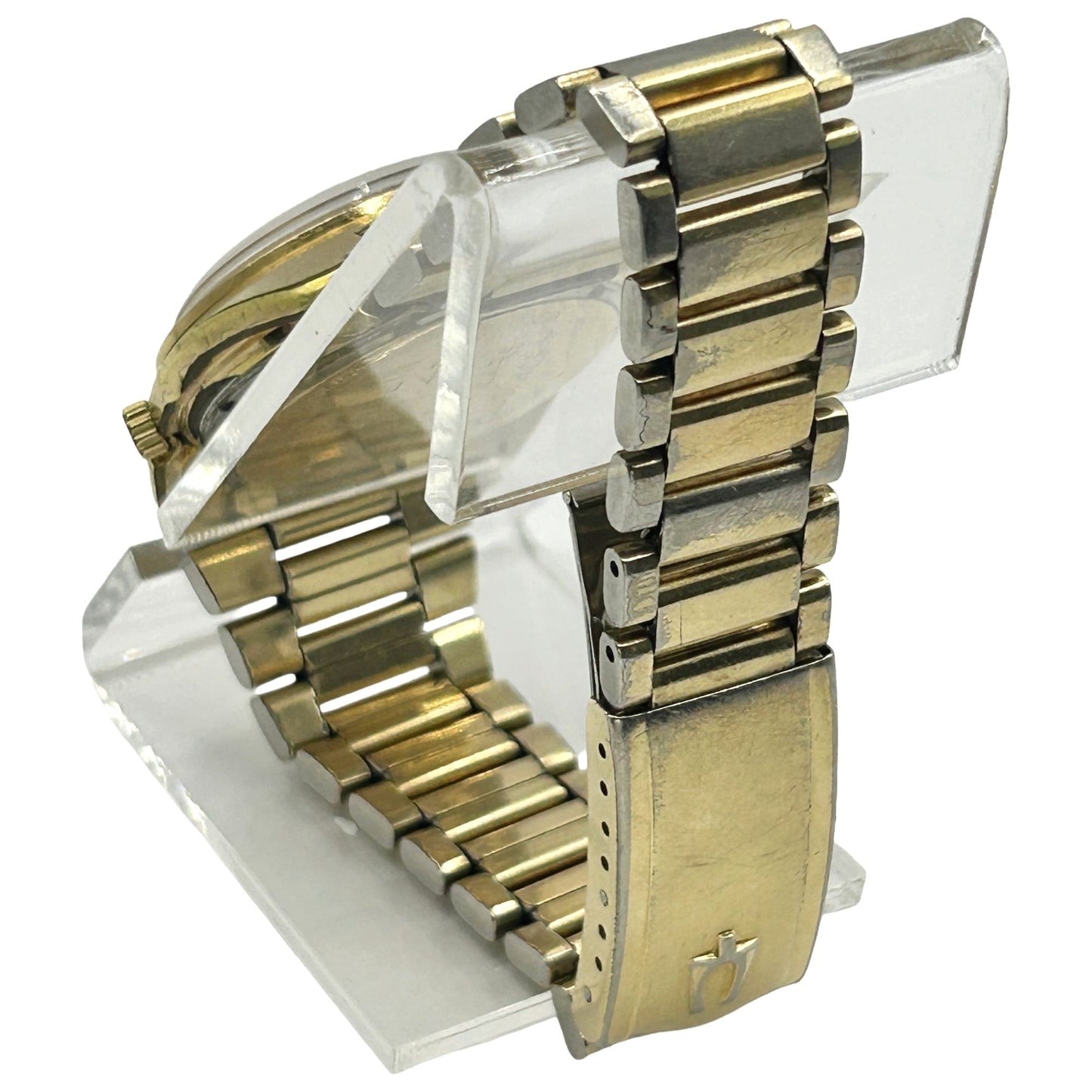 1971 Bulova Accutron 218 E77850 Yellow Gold Plated Day/Date Watch - NOT WORKING