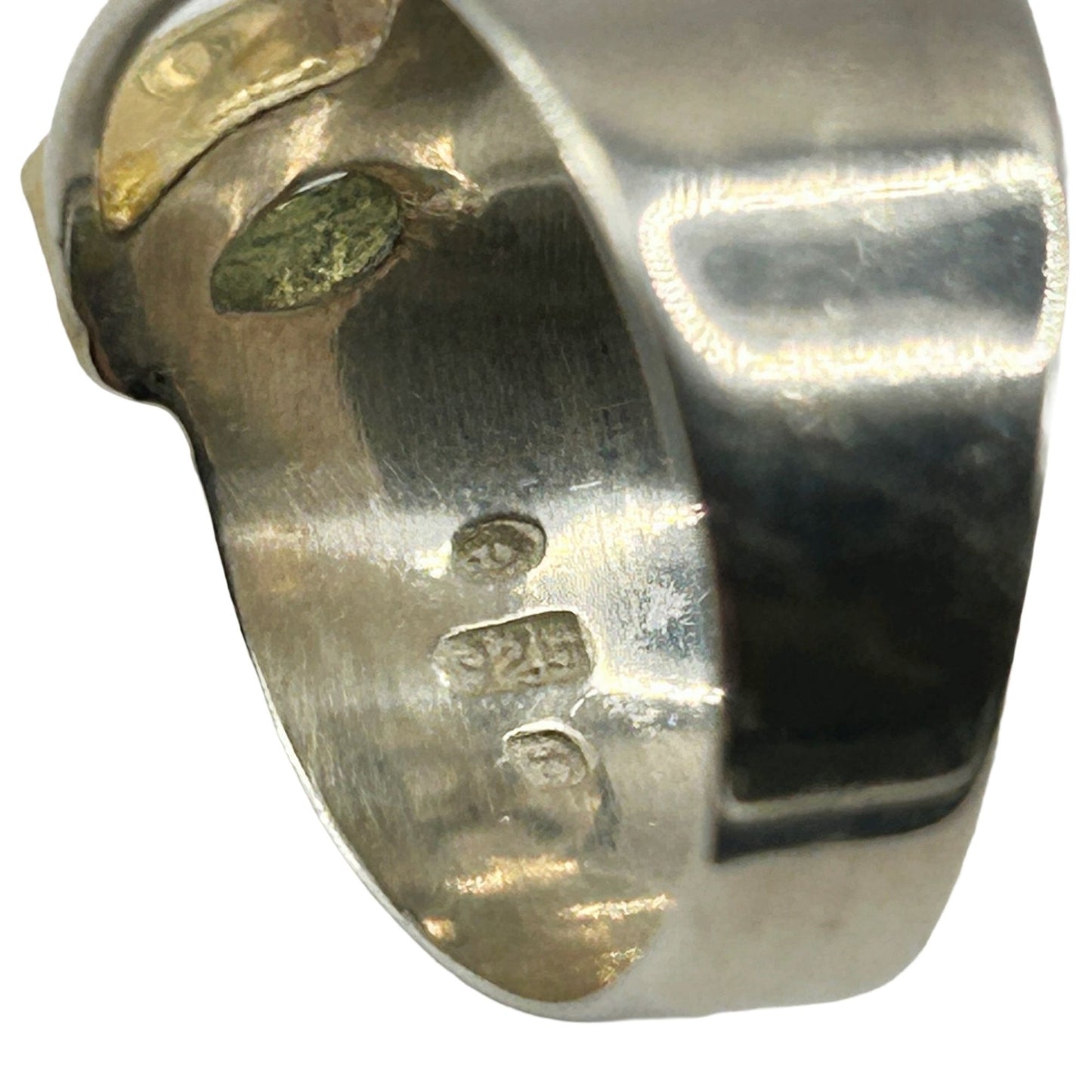 925 Sterling Silver Topaz, Peridot and Pearl Size 6.5 Gemstone Ring