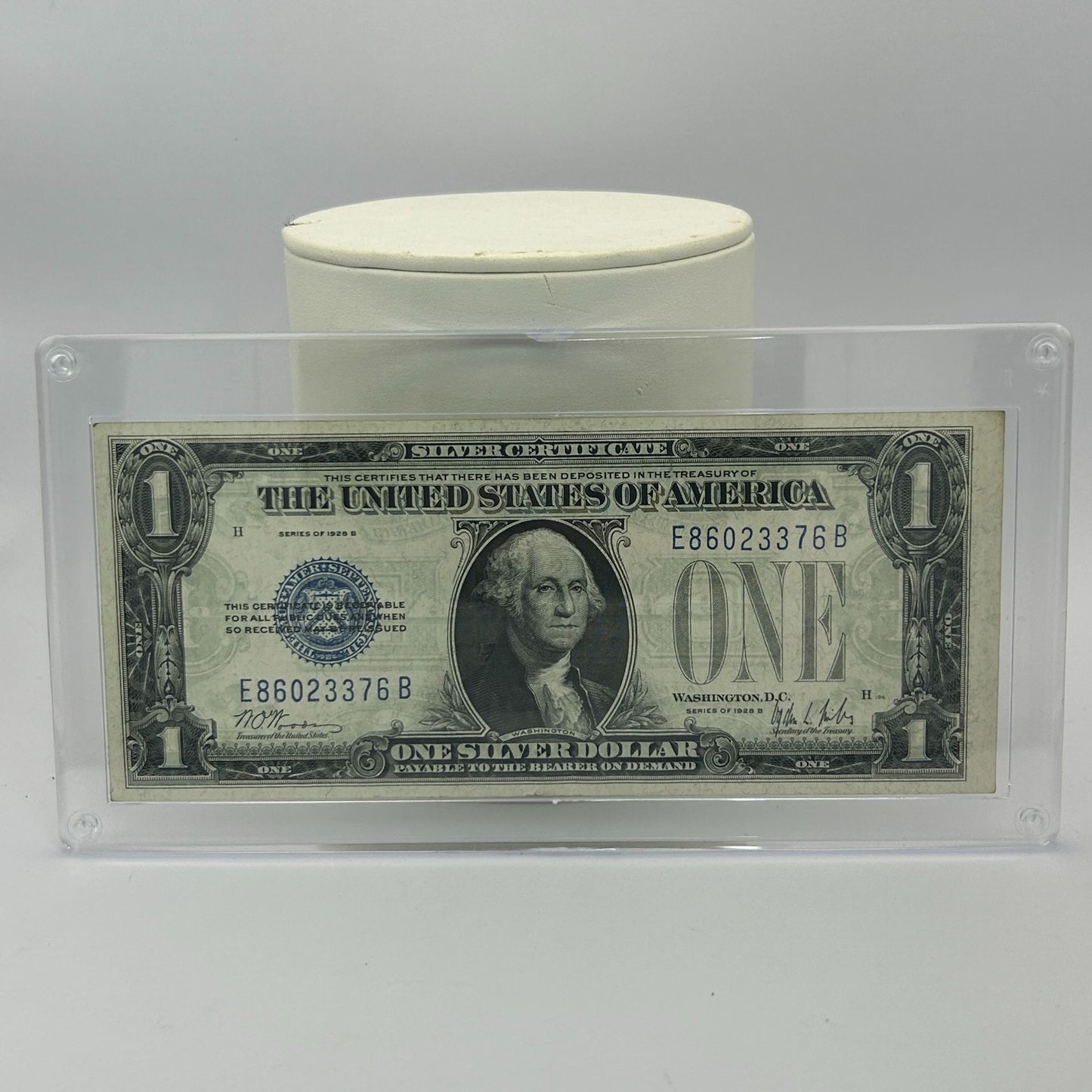 1928B $1 One Dollar Funny Back Blue Seal Silver Certificate Note E86023376B