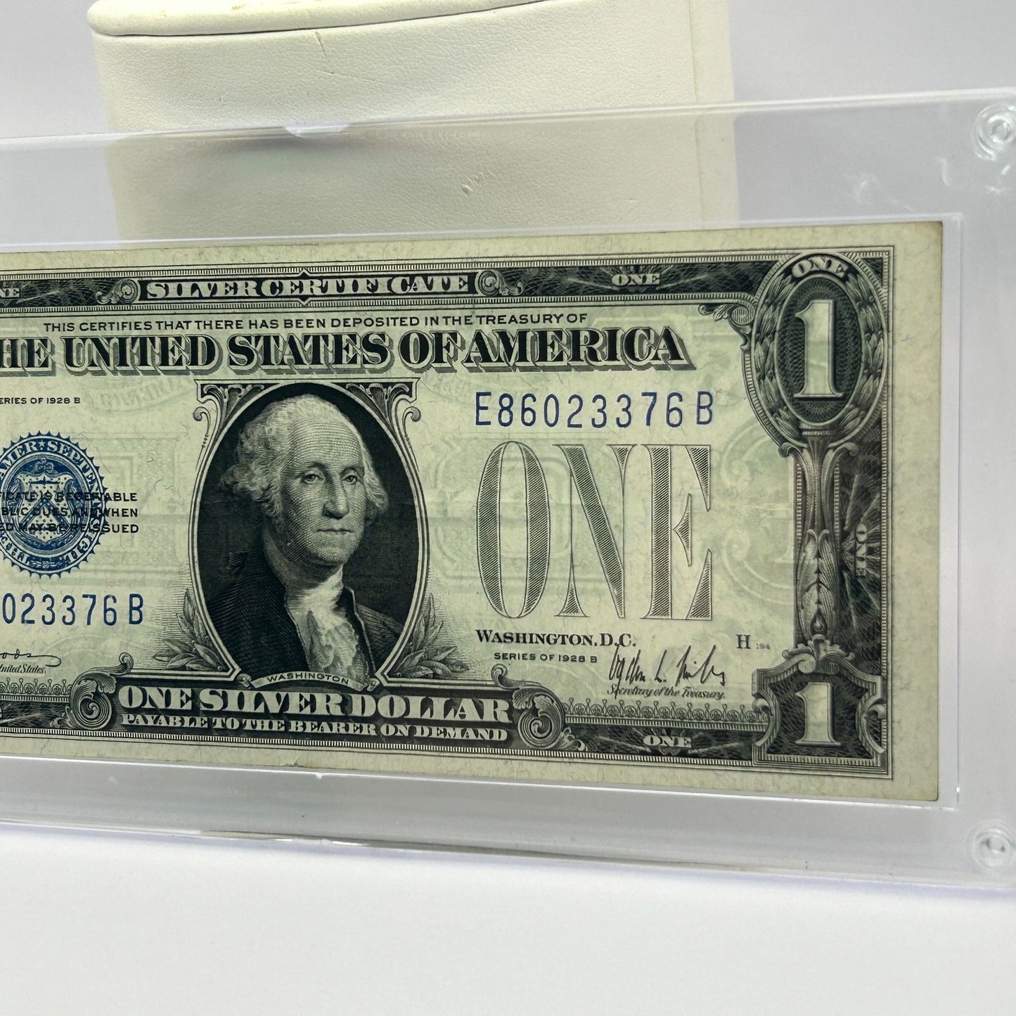 1928B $1 One Dollar Funny Back Blue Seal Silver Certificate Note E86023376B