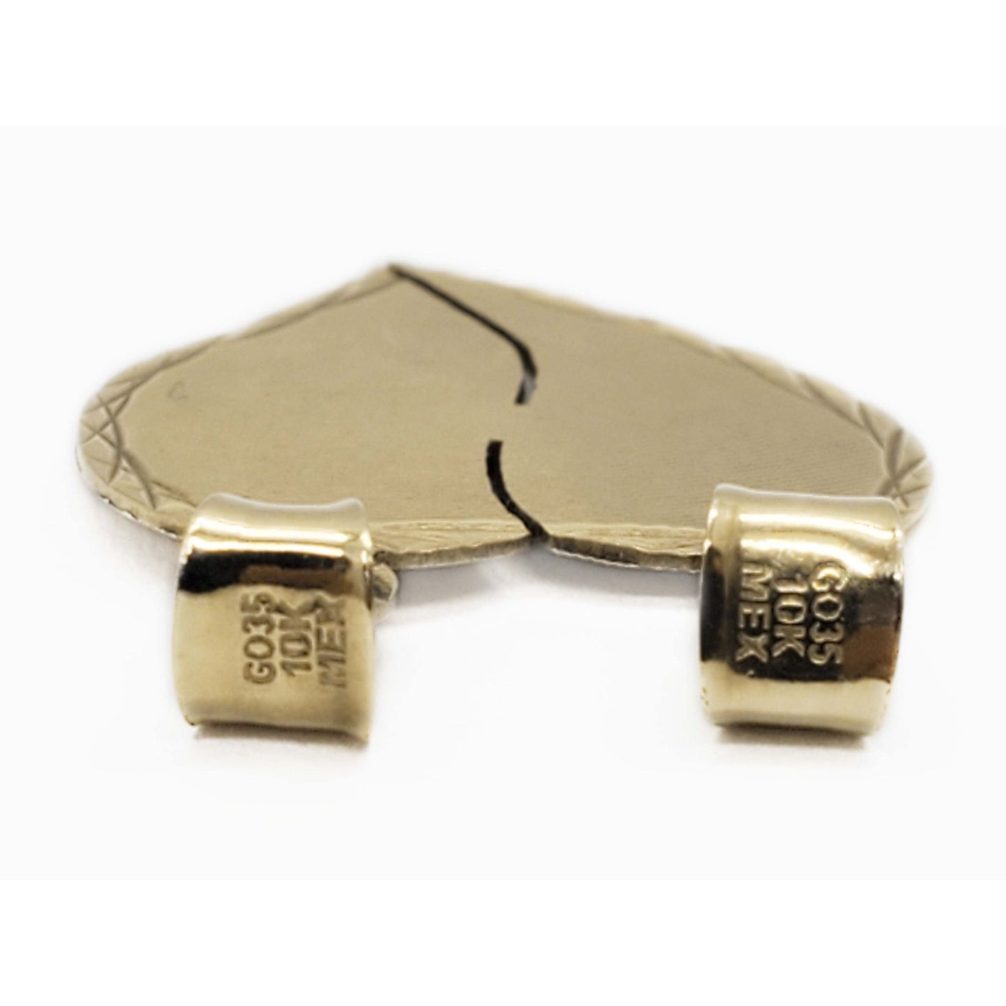 Breakaway Heartbreak Broken Heart Couple Double Pendant 10k Gold