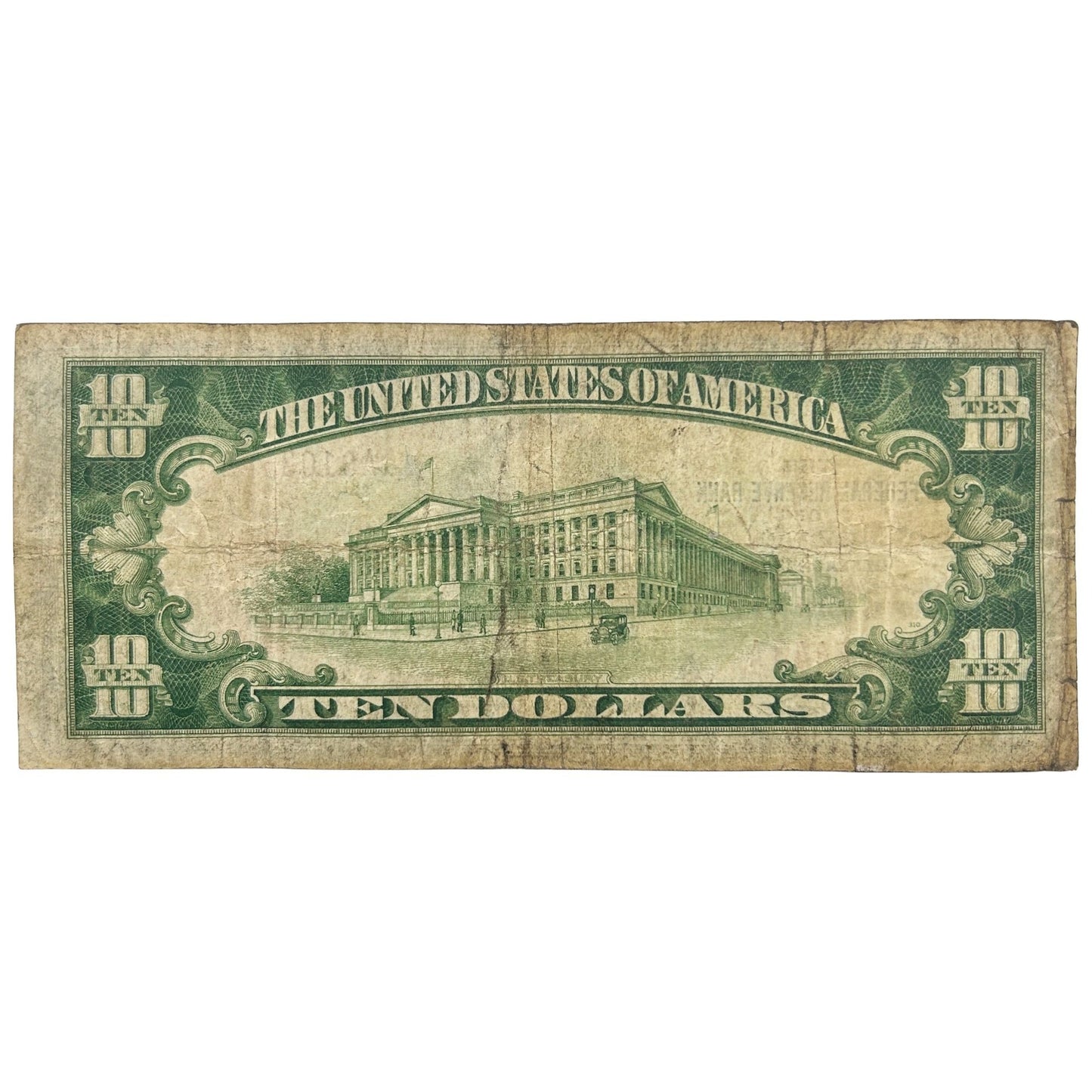 1929 $10 National Currency - Federal Reserve Bank of Boston Massachusetts