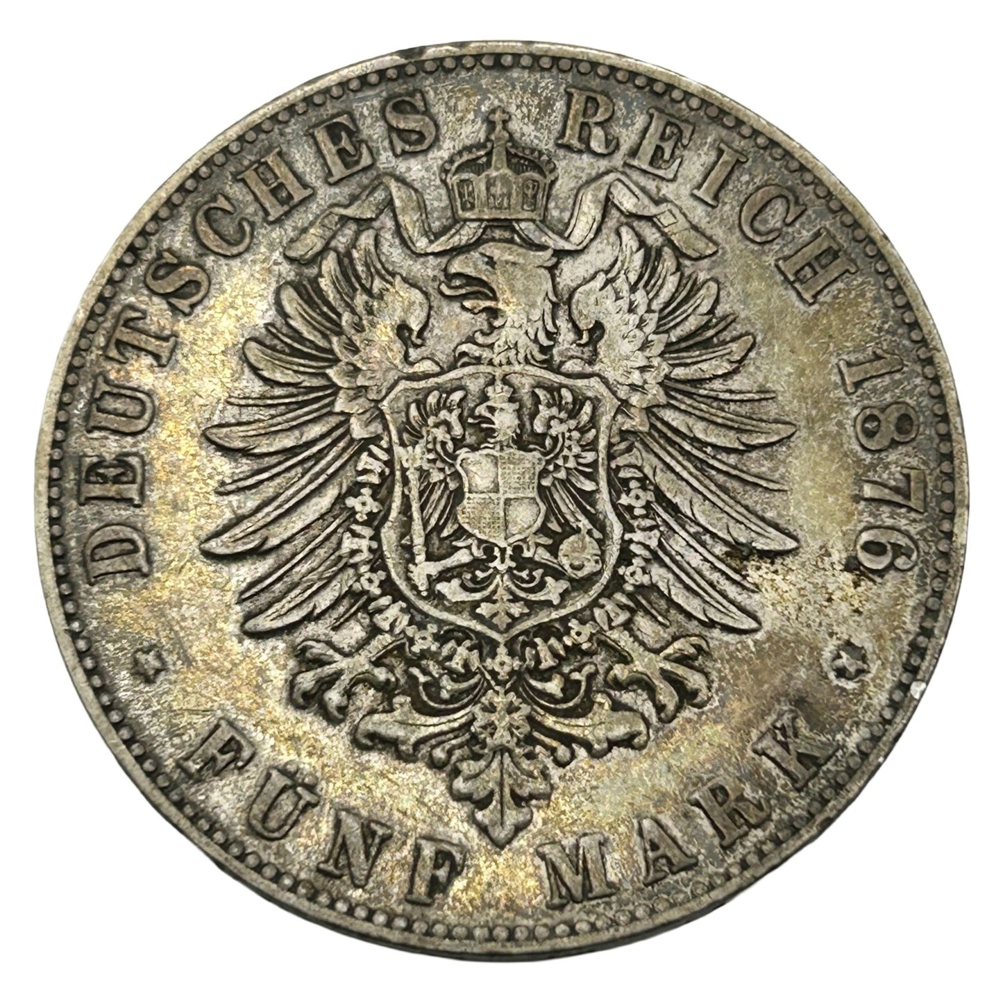 1876-G Germany 5 Mark Baden. Friedrich