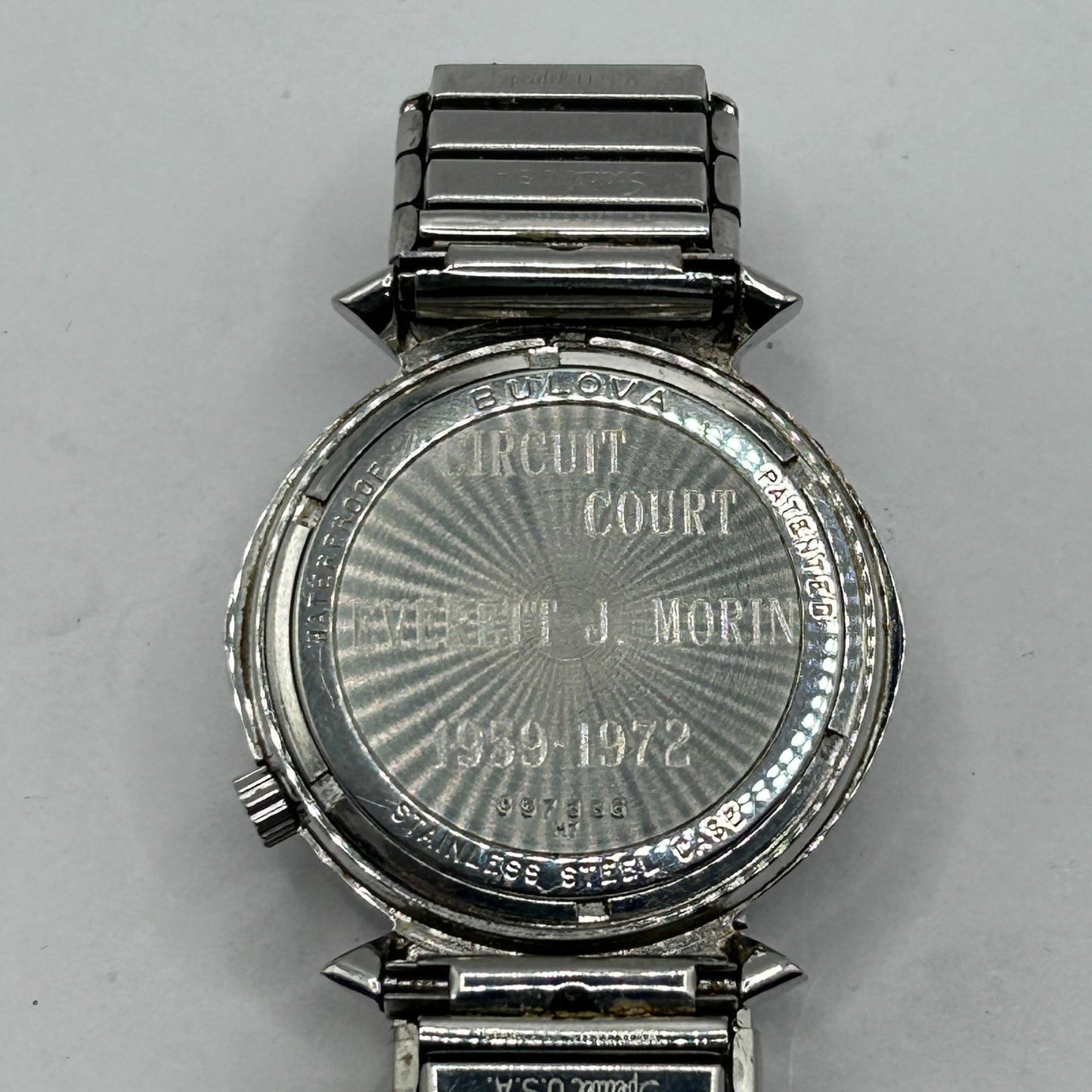 Vtg Rare 1967 Bulova Accutron 218 Bow Tie Lugs Electronic Tuning Fork Watch Date