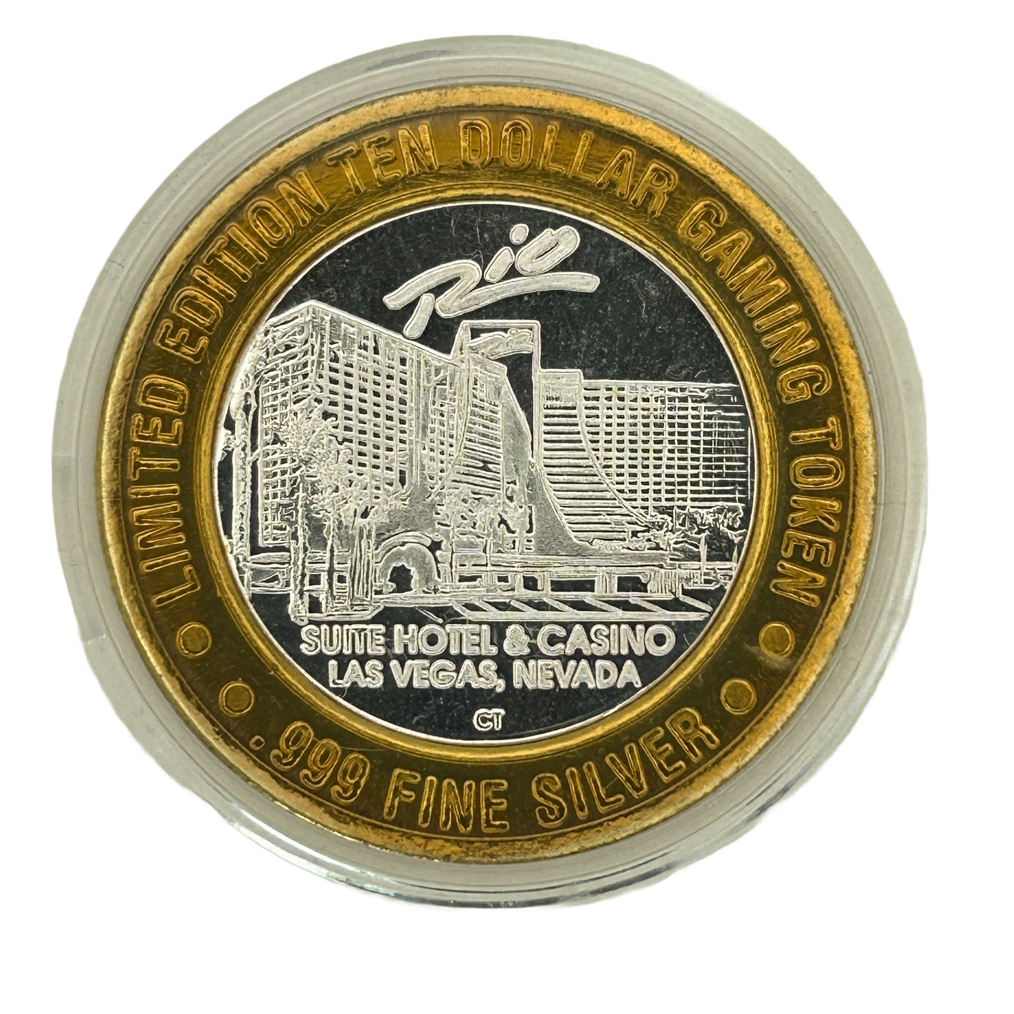 Rio Suite Hotel & Casino Limited Edition $10 Gaming Token .999 Silver