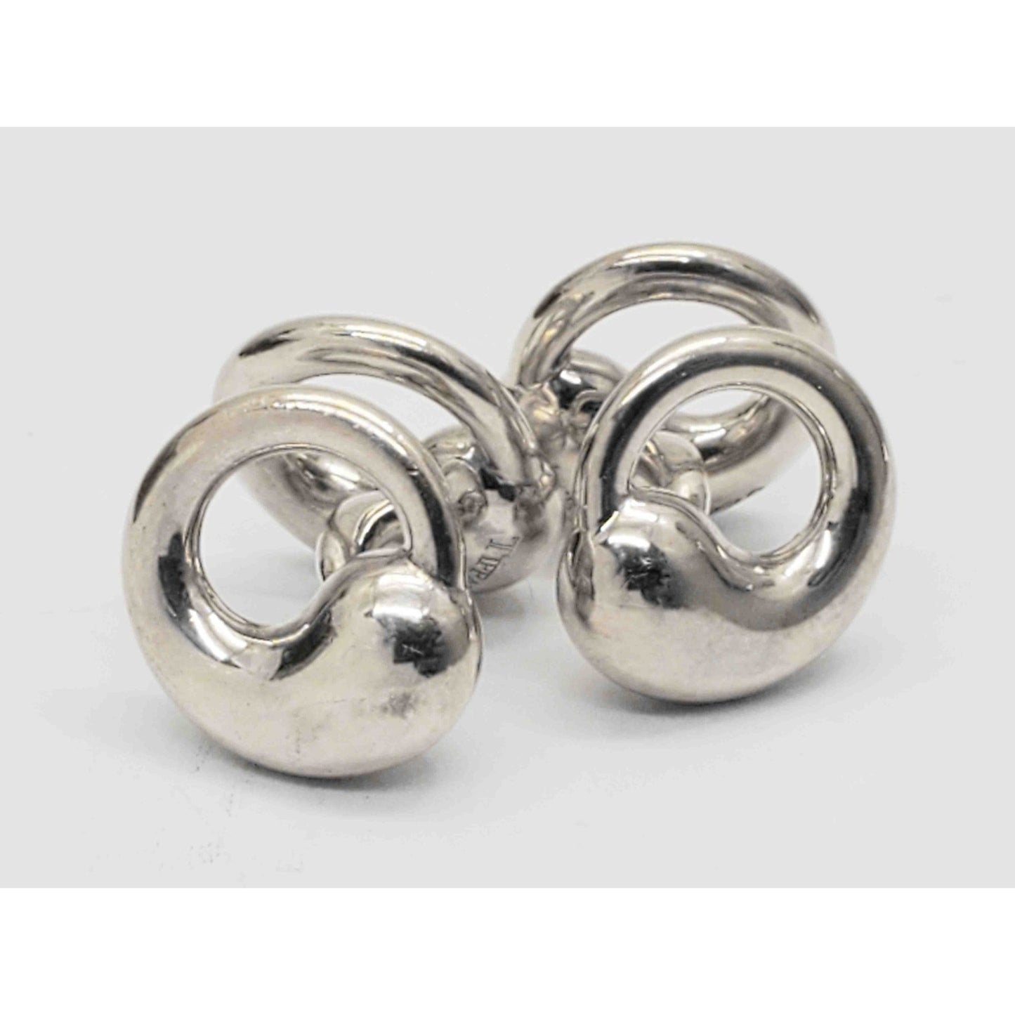 Tiffany & Co Elsa Peretti Circle Cuff Links Sterling Silver