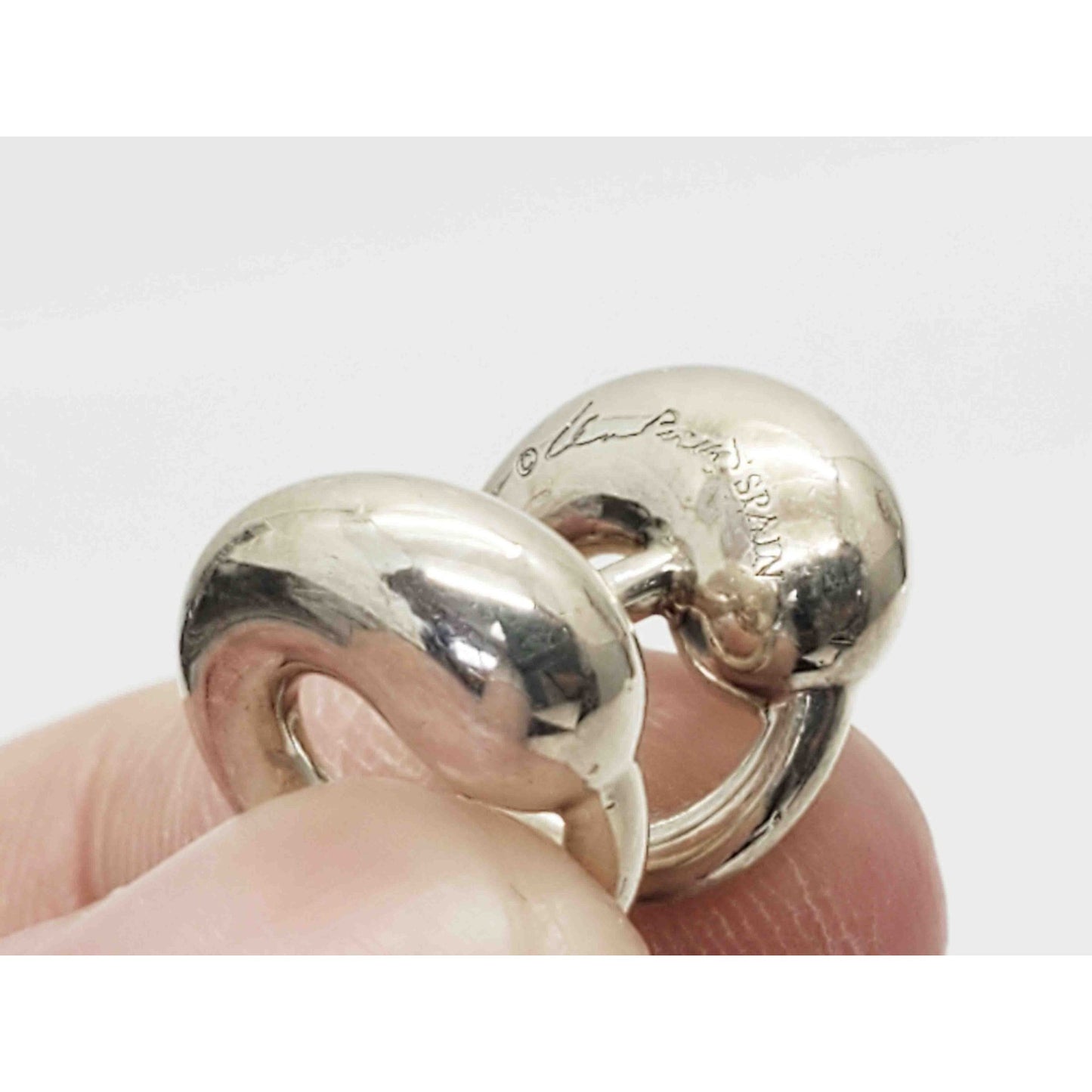 Tiffany & Co Elsa Peretti Circle Cuff Links Sterling Silver