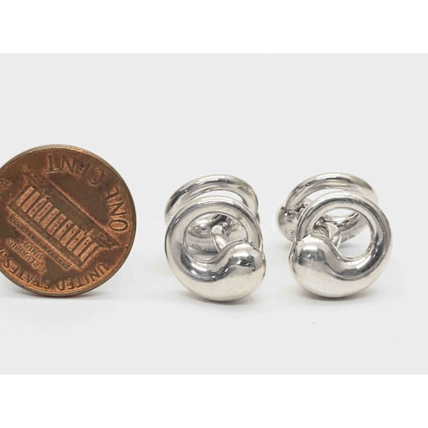 Tiffany & Co Elsa Peretti Circle Cuff Links Sterling Silver