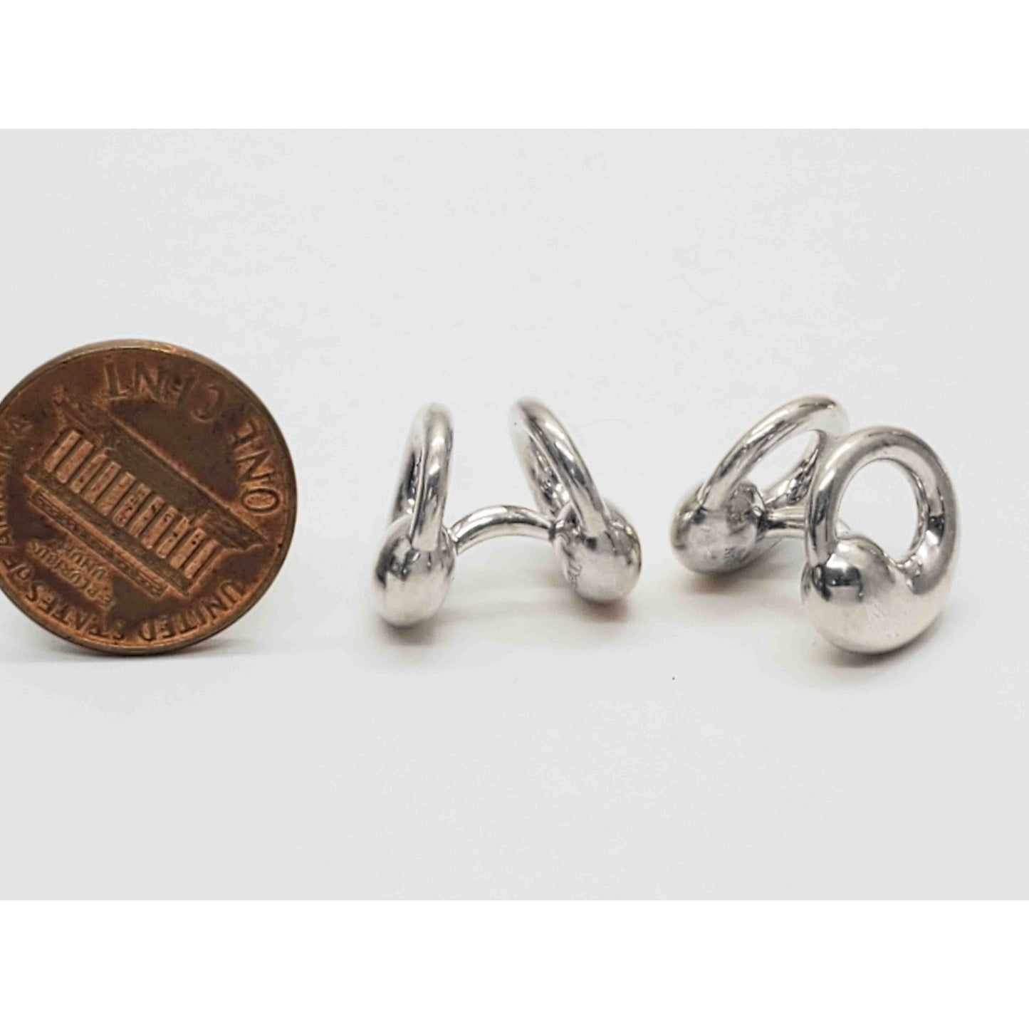 Tiffany & Co Elsa Peretti Circle Cuff Links Sterling Silver