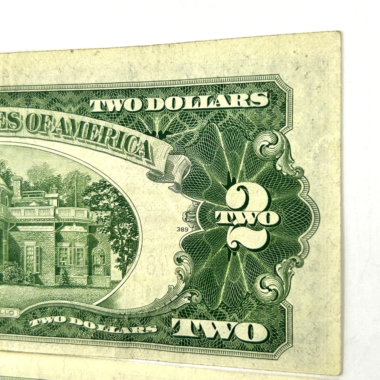 LOT OF 3 Series of 1928-G $2 Two Dollar Bill - Red Seal, Circulated, Slightly OC